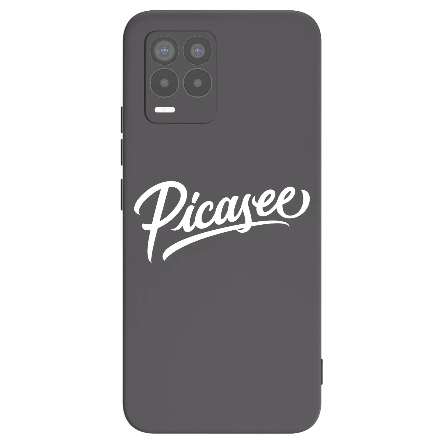 Picasee silikonowe czarne etui na Realme 8 Pro - Picasee - old logo - white