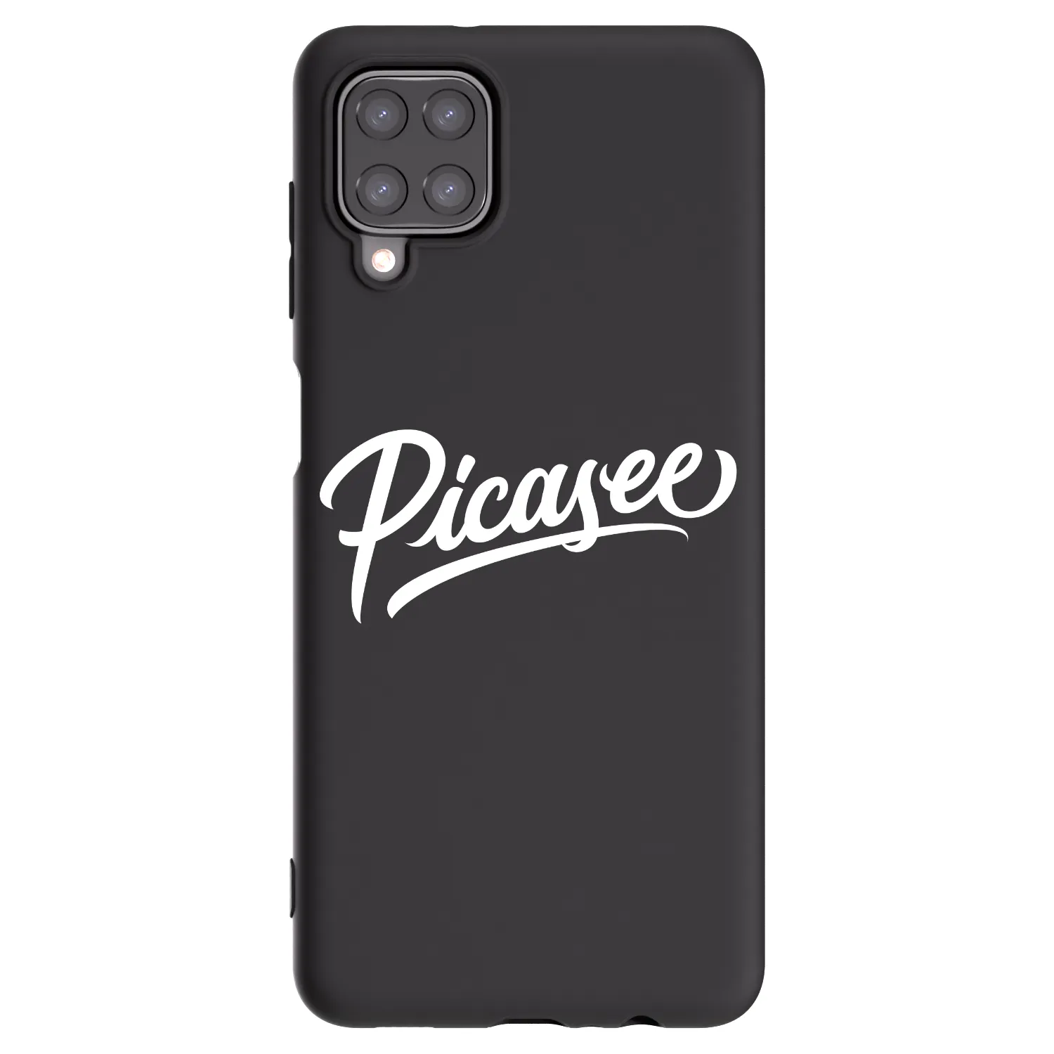 Picasee silikonowe czarne etui na Samsung Galaxy M12 M127F - Picasee - old logo - white