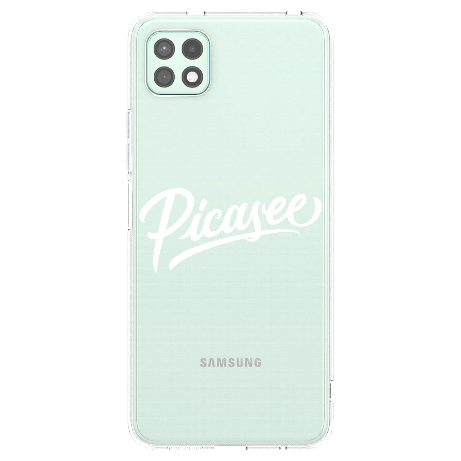 Picasee silikonowe przeźroczyste etui na Samsung Galaxy A22 A226B 5G - Picasee - old logo - white