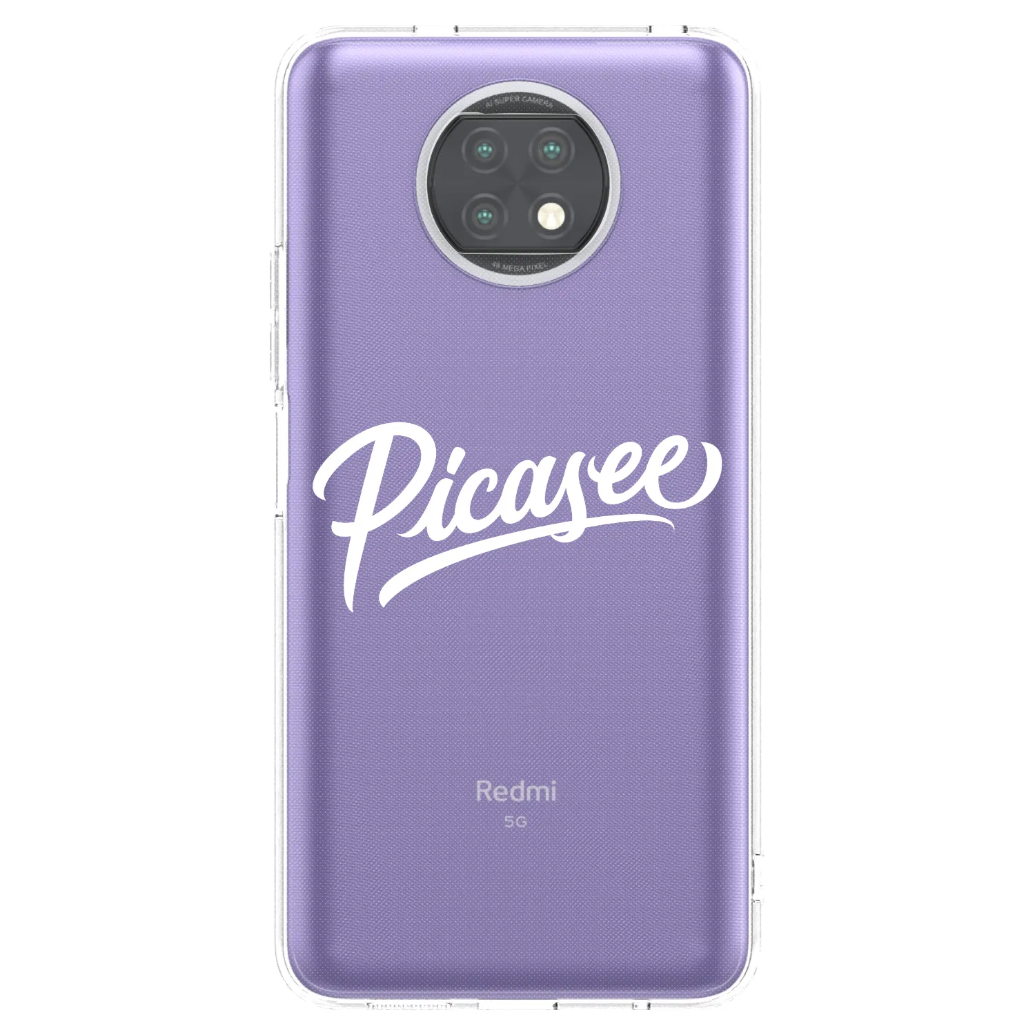 Picasee silikonowe przeźroczyste etui na Xiaomi Redmi Note 9T - Picasee - old logo - white