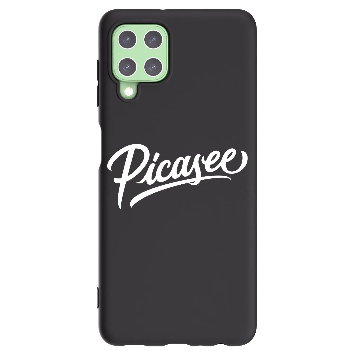 Picasee silikonowe czarne etui na Samsung Galaxy A22 A225F 4G - Picasee - old logo - white