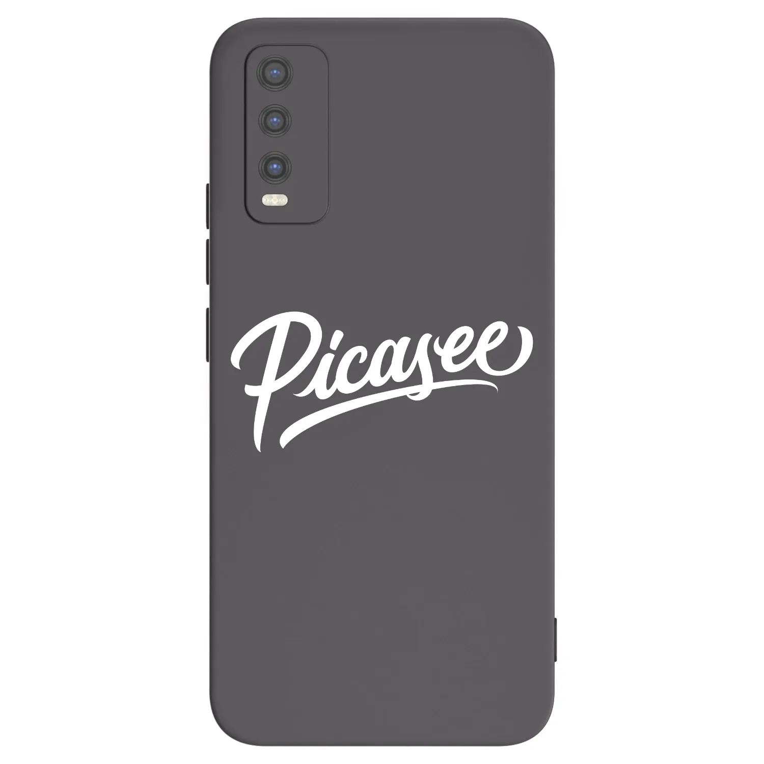 Picasee silikonowe czarne etui na Vivo Y20s - Picasee - old logo - white