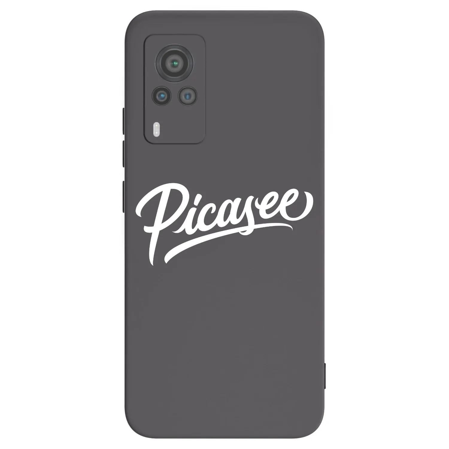 Picasee silikonowe czarne etui na Vivo X60 Pro 5G - Picasee - old logo - white