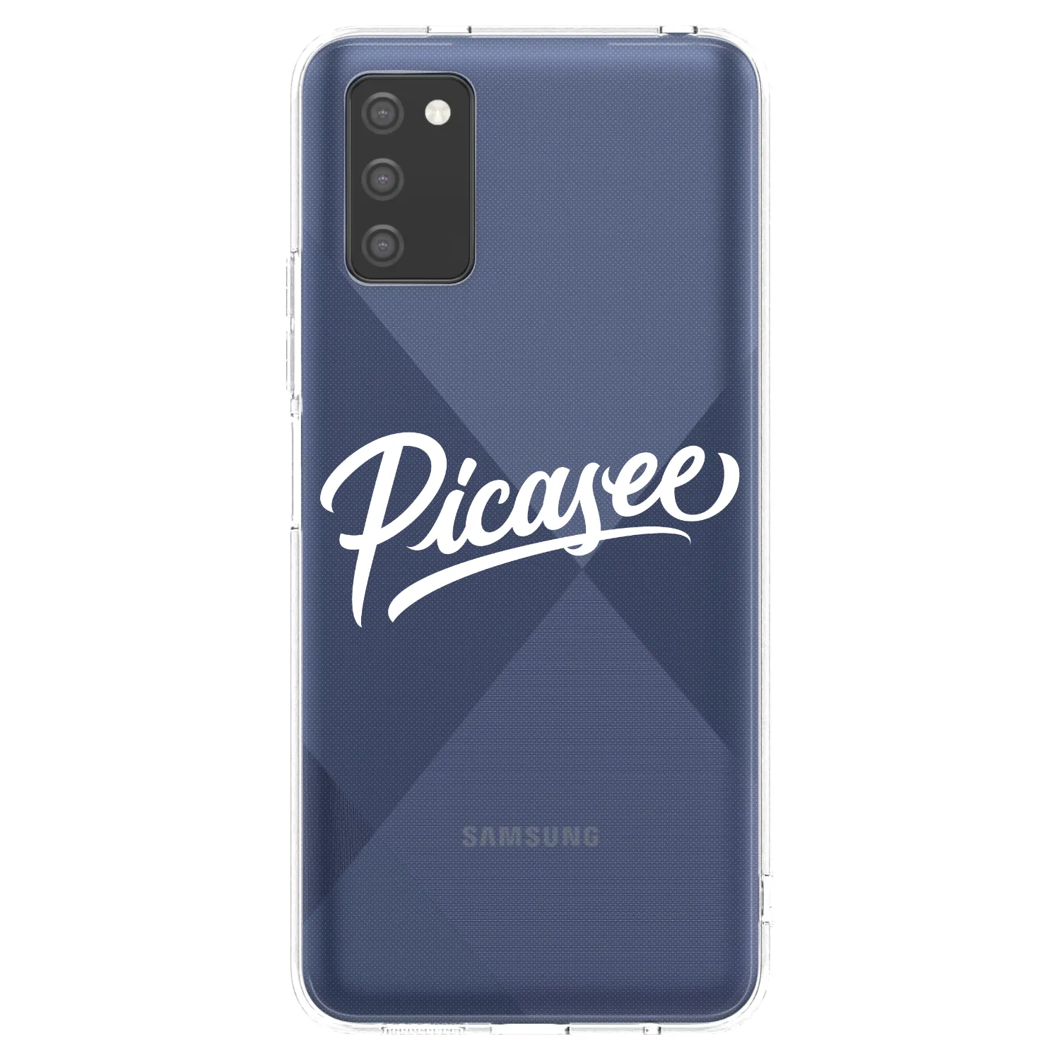 Picasee silikonowe przeźroczyste etui na Samsung Galaxy A03s A037G - Picasee - old logo - white
