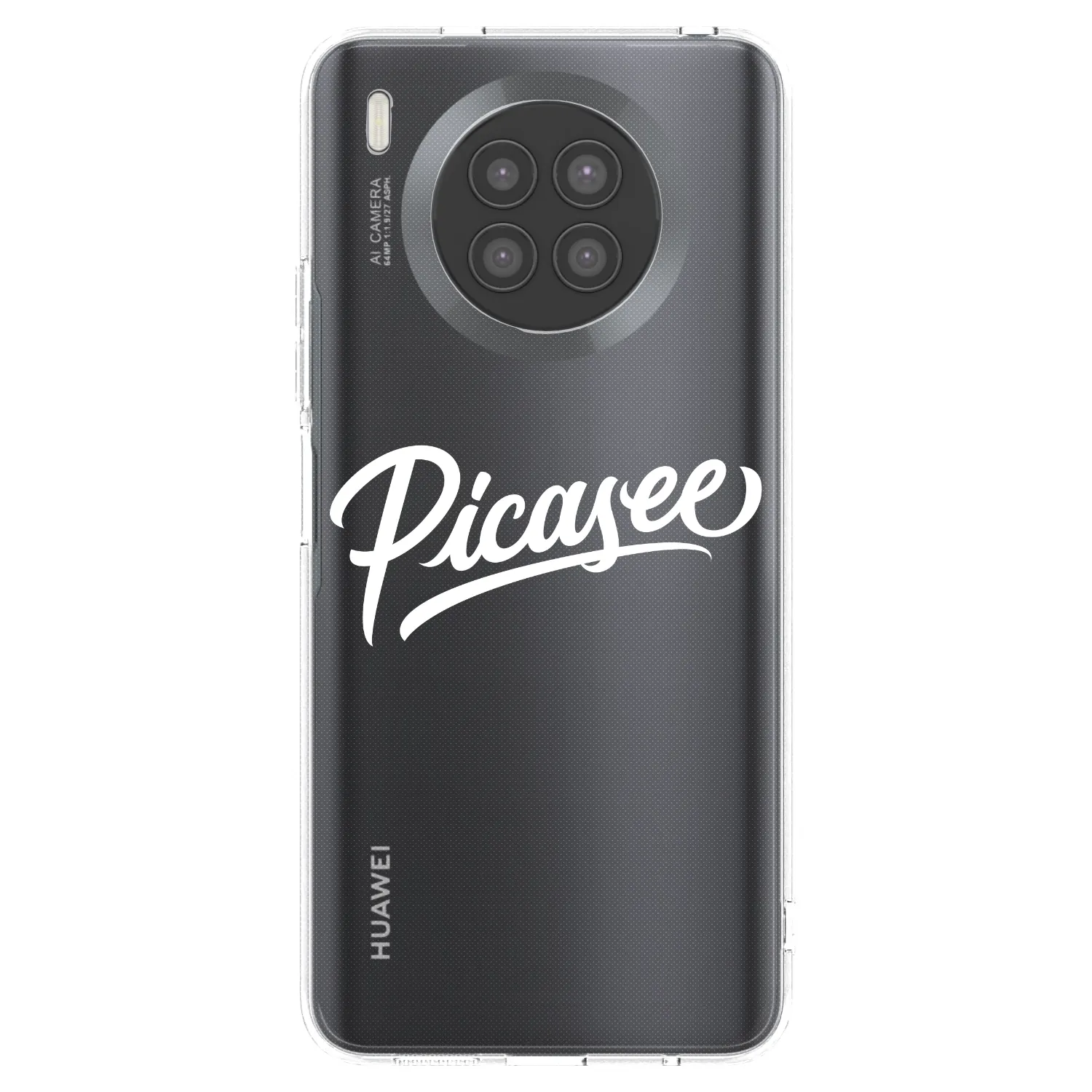 Picasee silikonowe przeźroczyste etui na Huawei Nova 8i - Picasee - old logo - white