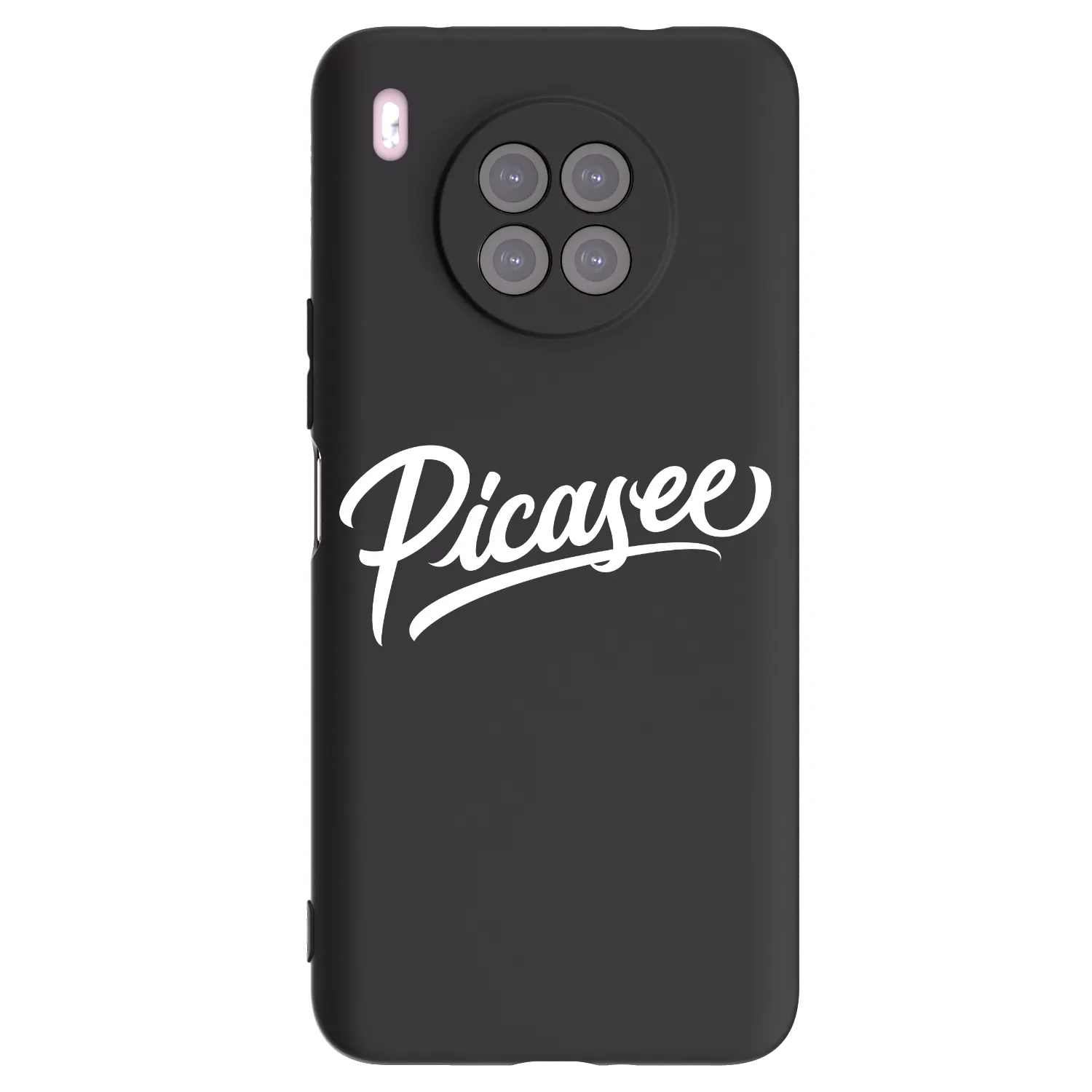 Picasee silikonowe czarne etui na Huawei Nova 8i - Picasee - old logo - white