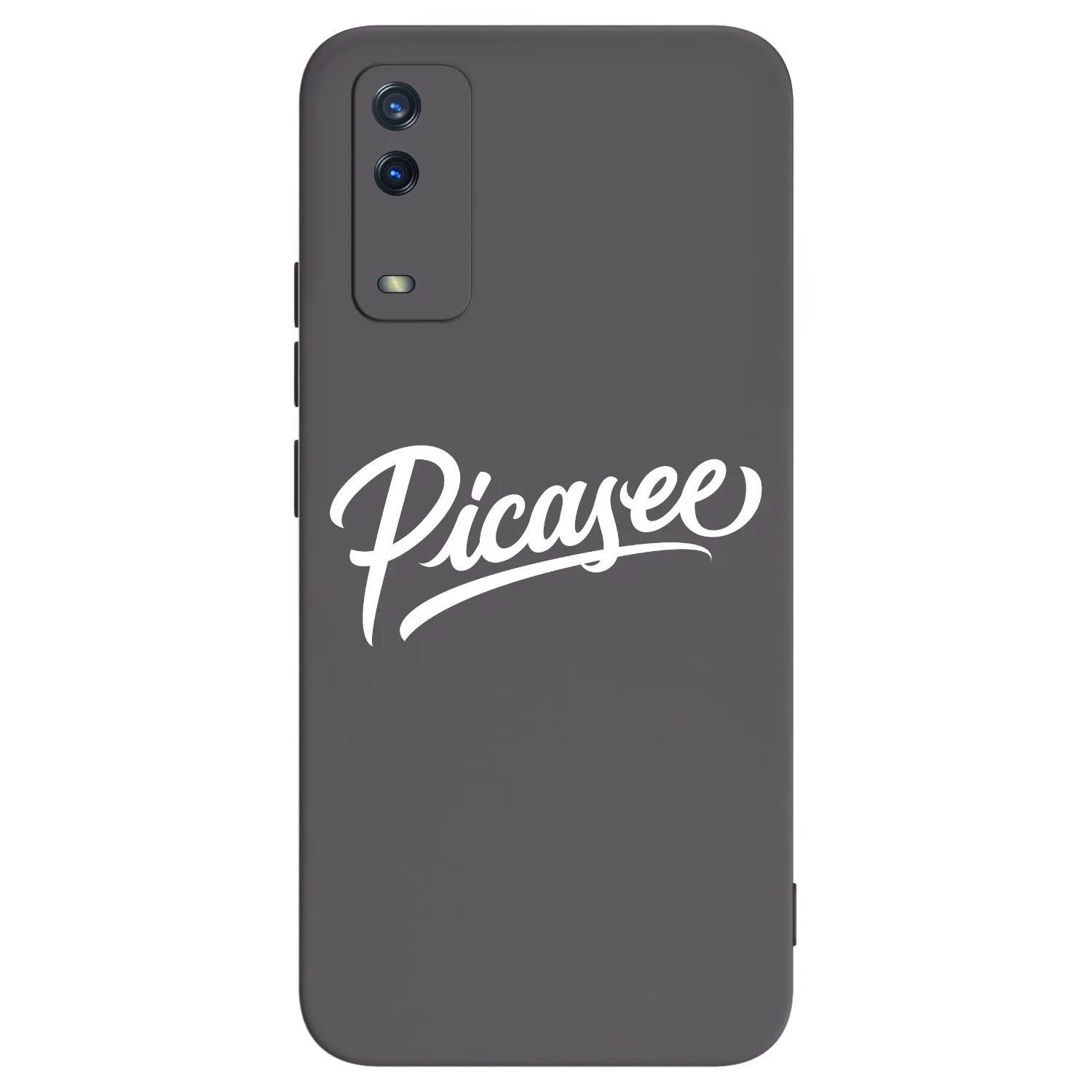 Picasee silikonowe czarne etui na Vivo Y11s - Picasee - old logo - white