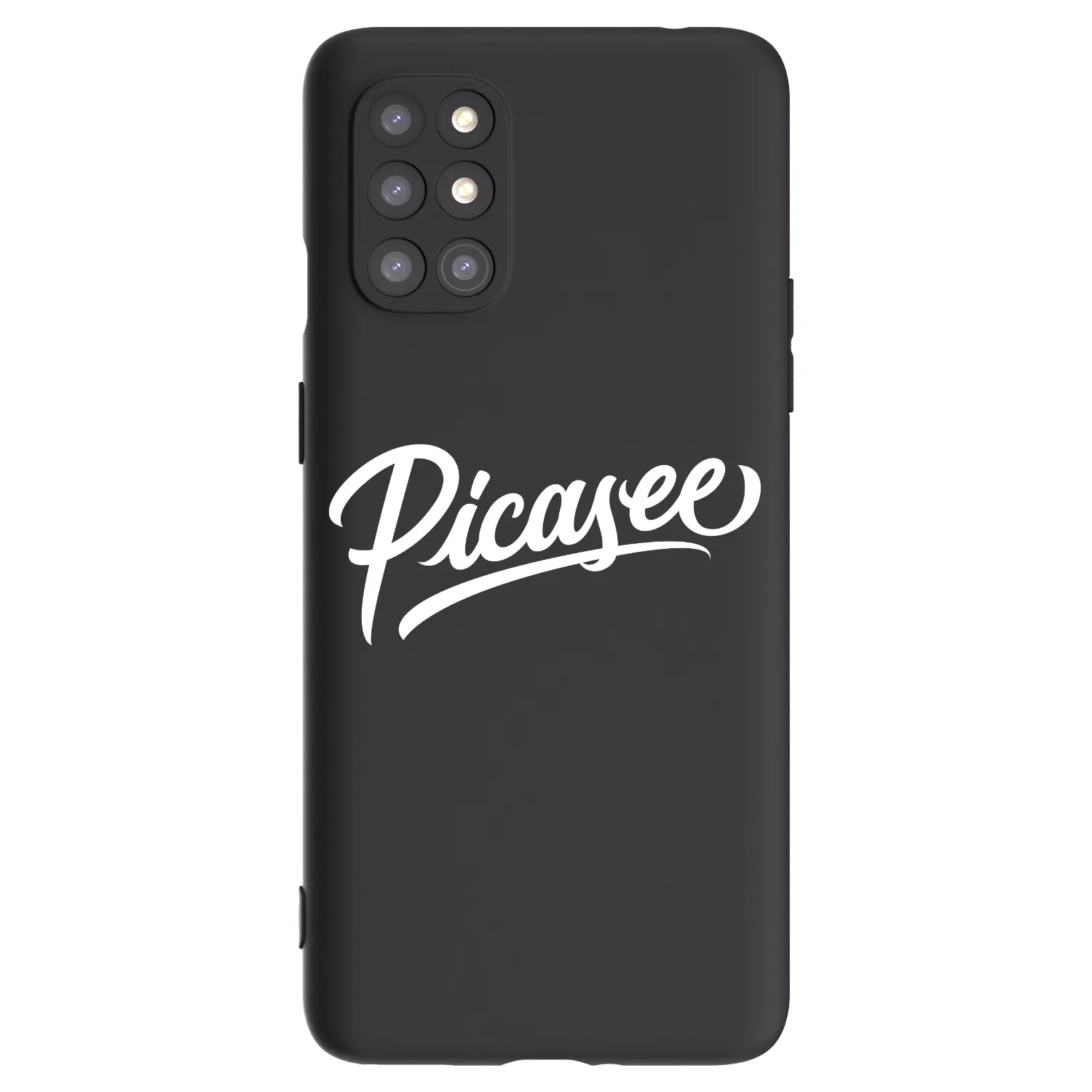 Picasee silikonowe czarne etui na OnePlus 8T - Picasee - old logo - white