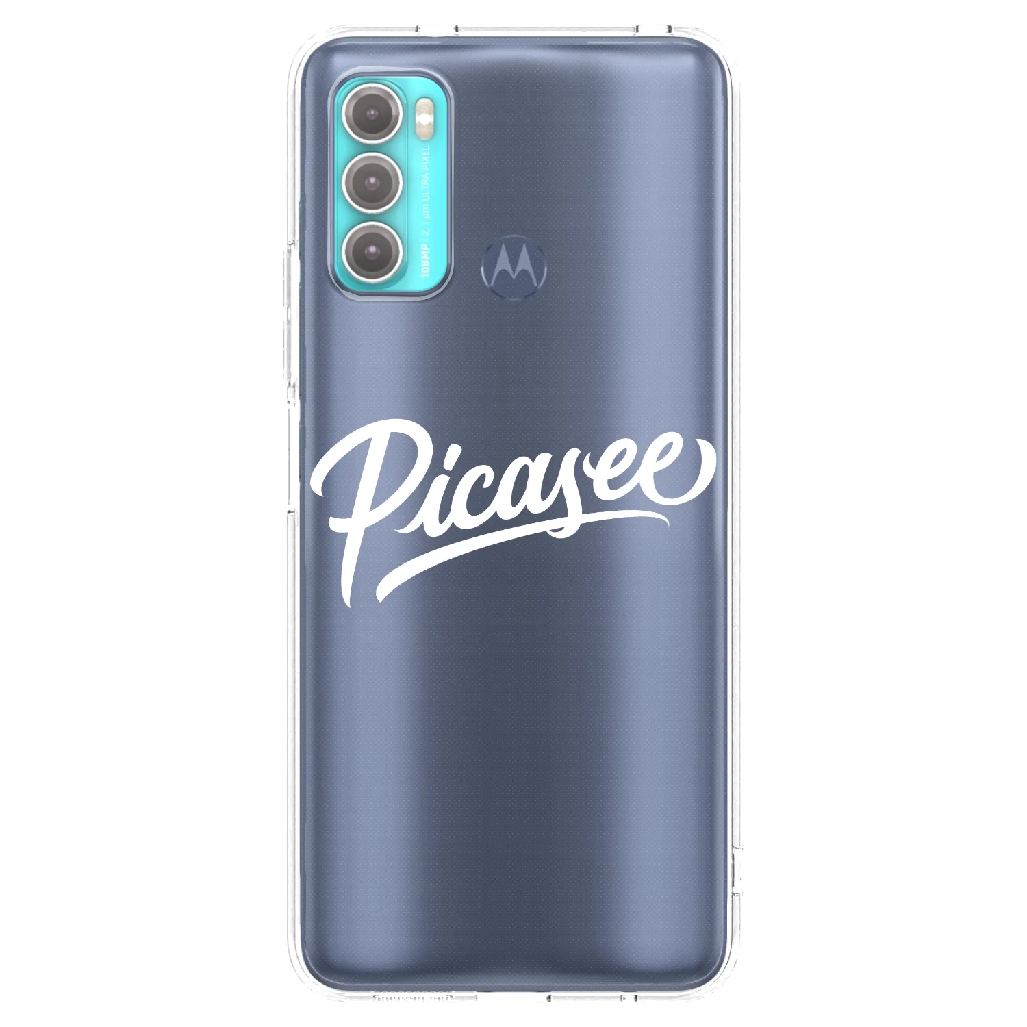 Picasee silikonowe przeźroczyste etui na Motorola Moto G60 - Picasee - old logo - white