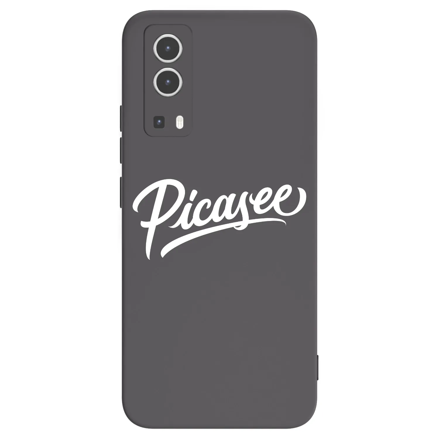 Picasee silikonowe czarne etui na Vivo Y72 5G - Picasee - old logo - white