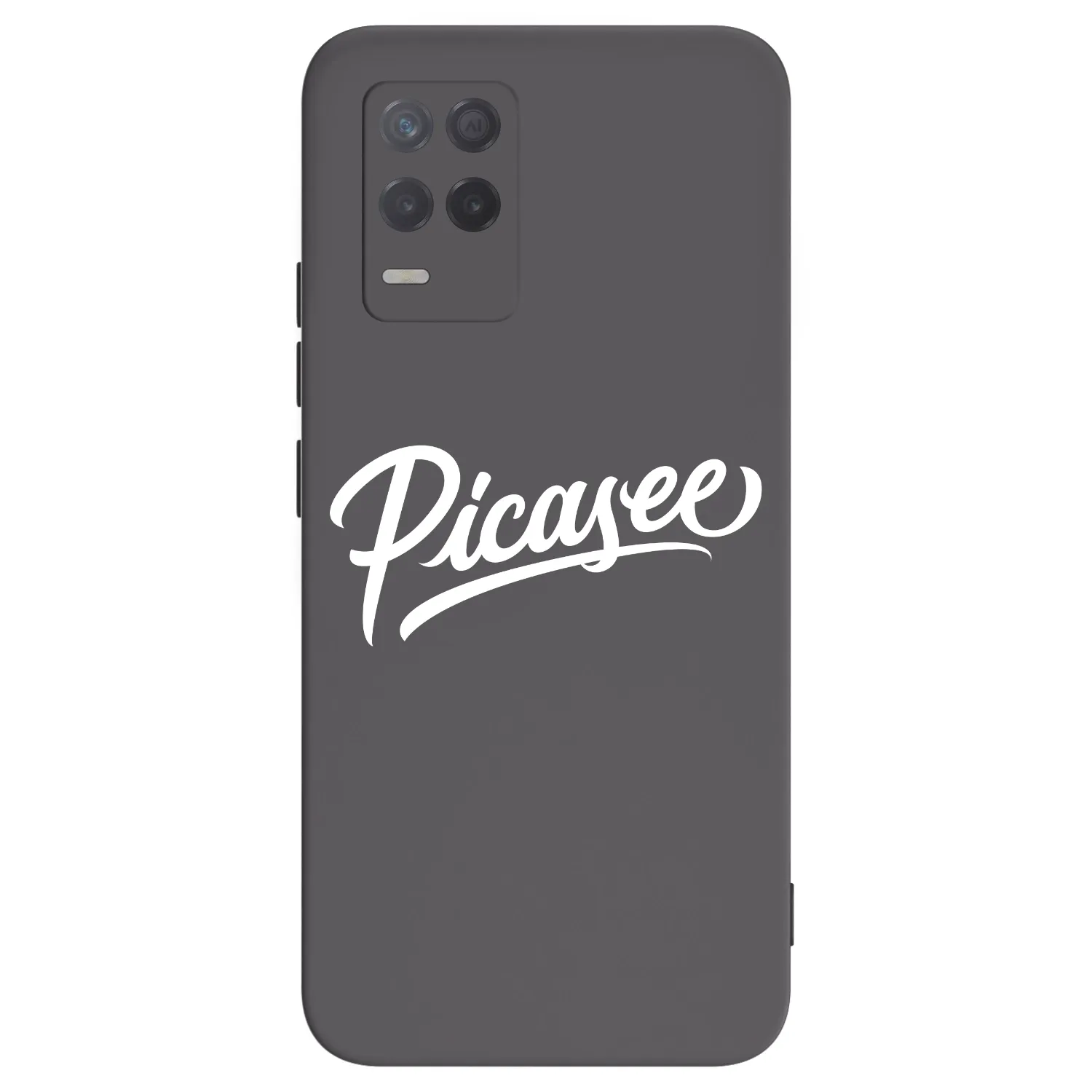 Picasee silikonowe czarne etui na Realme 8 5G - Picasee - old logo - white