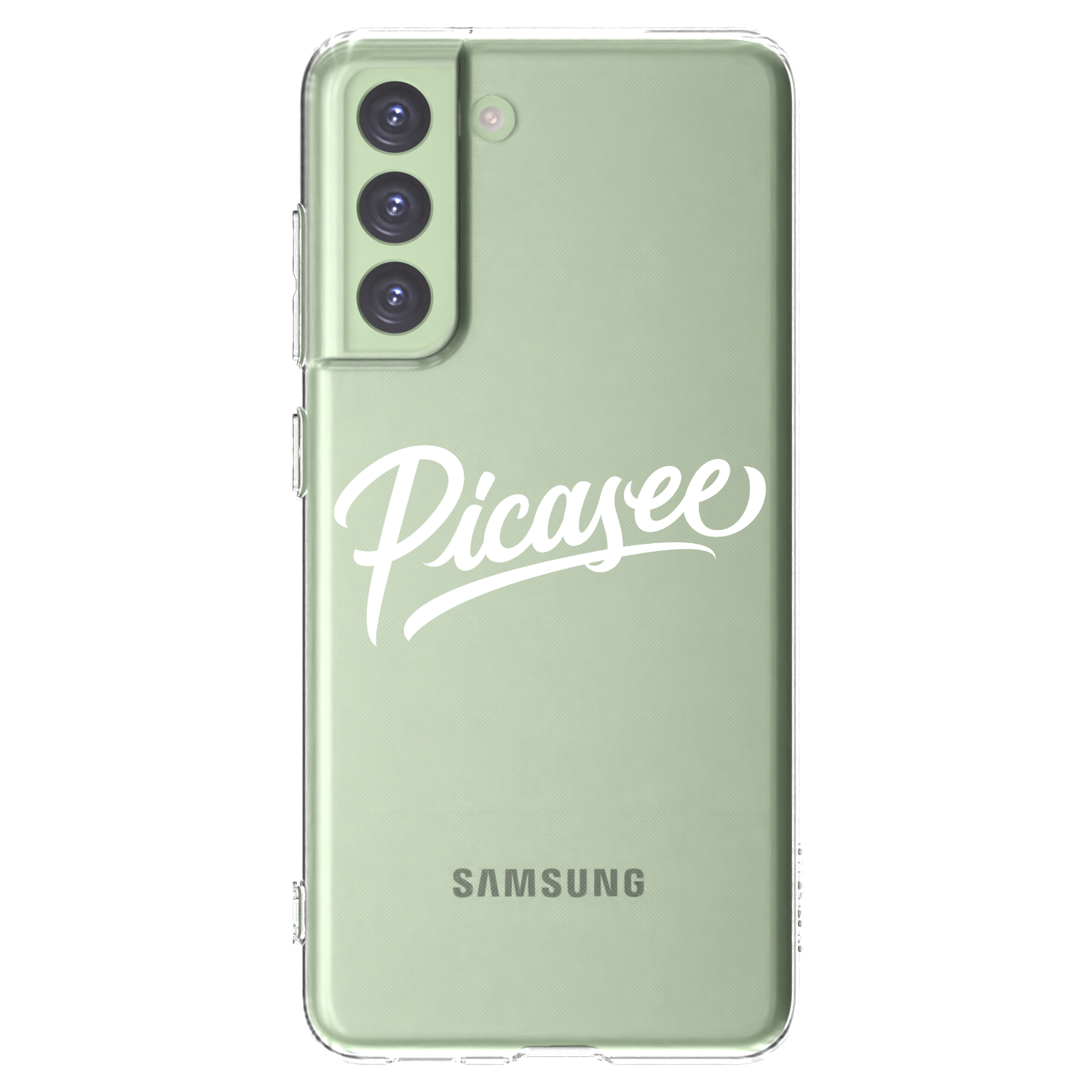 Picasee silikonowe przeźroczyste etui na Samsung Galaxy S21 FE 5G - Picasee - old logo - white