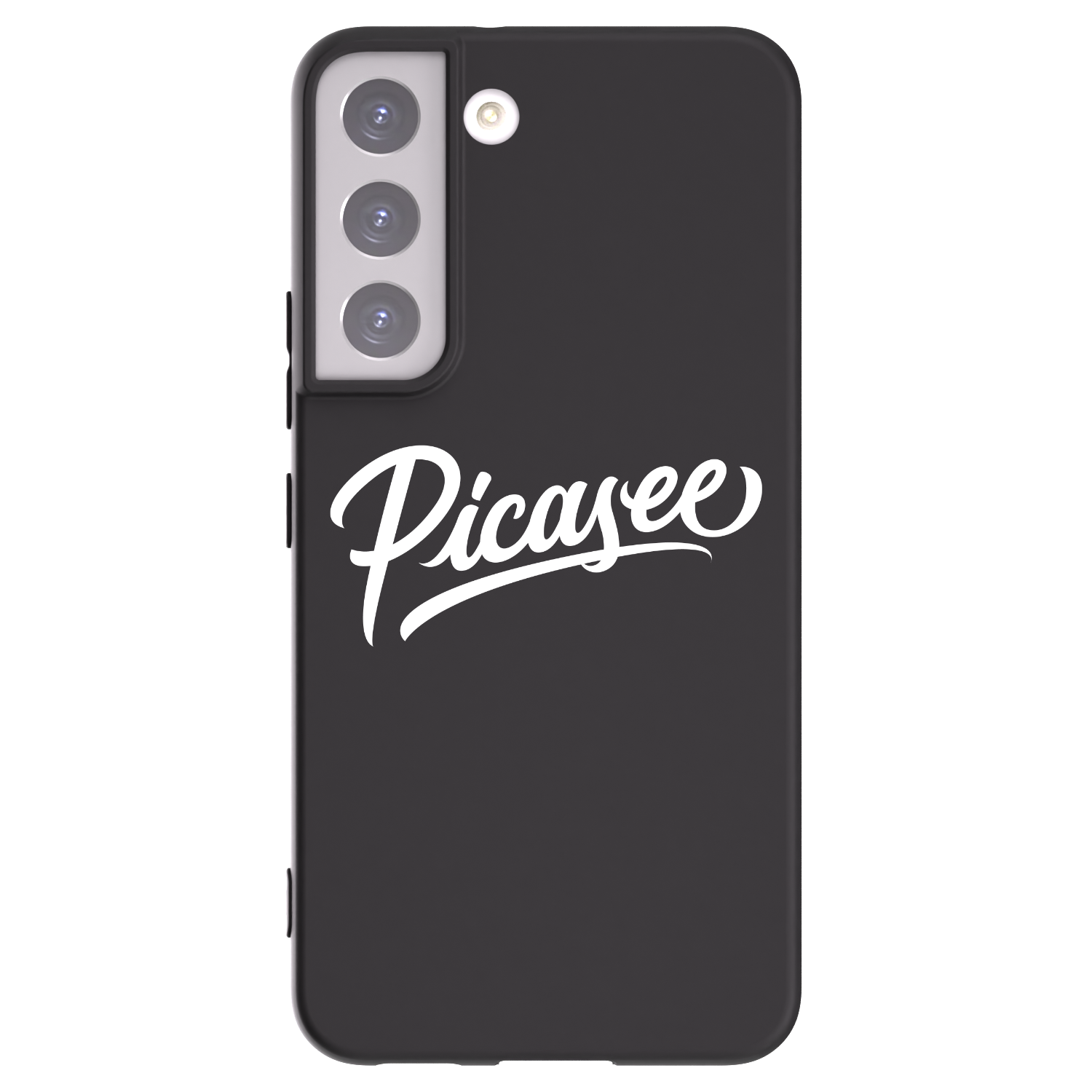 Picasee silikonowe czarne etui na Samsung Galaxy S22 5G - Picasee - old logo - white