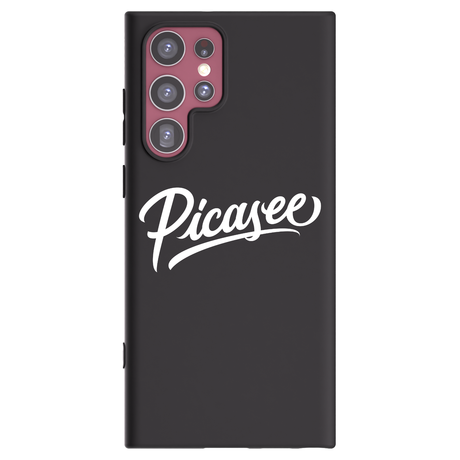 Picasee silikonowe czarne etui na Samsung Galaxy S22 Ultra 5G - Picasee - old logo - white