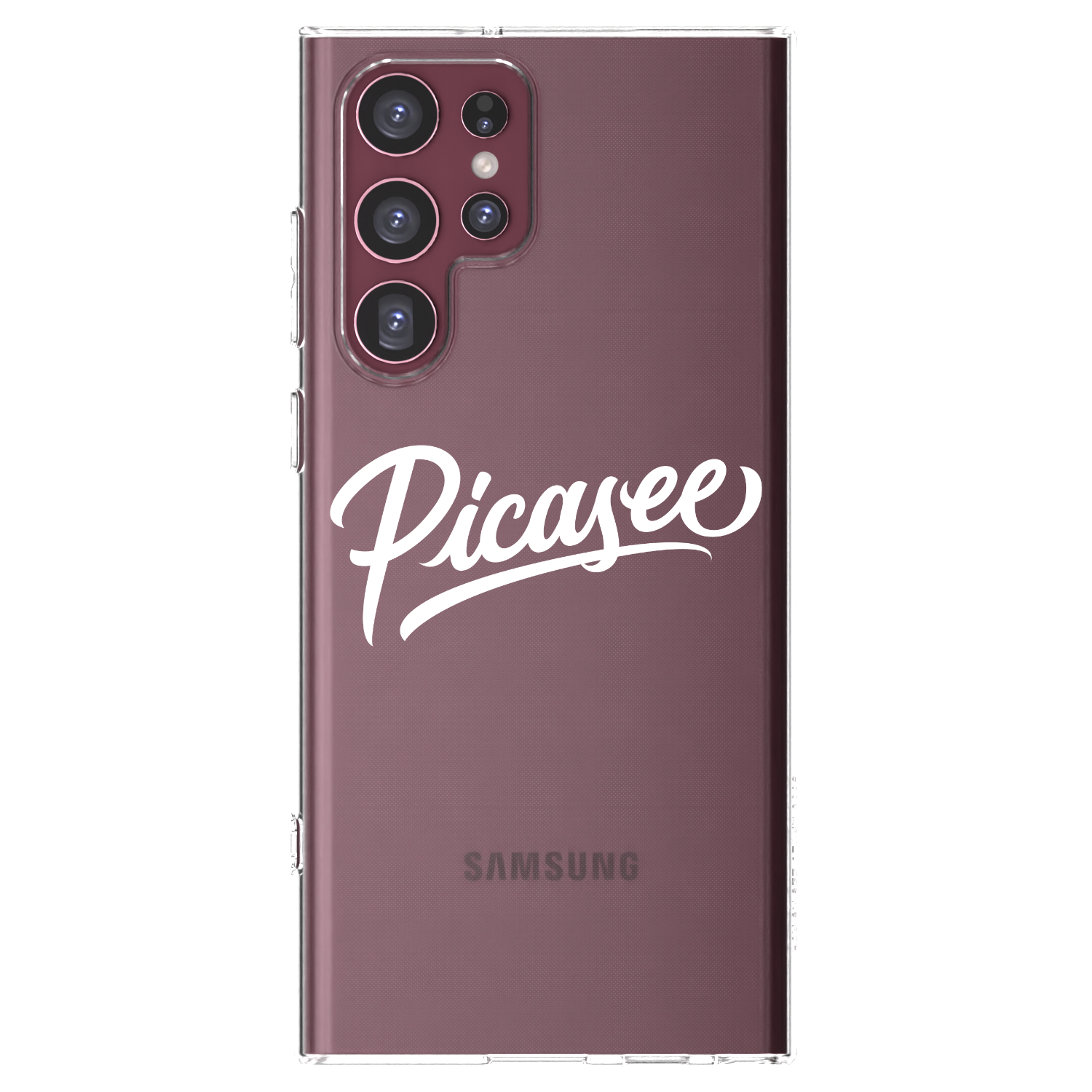 Picasee silikonowe przeźroczyste etui na Samsung Galaxy S22 Ultra 5G - Picasee - old logo - white