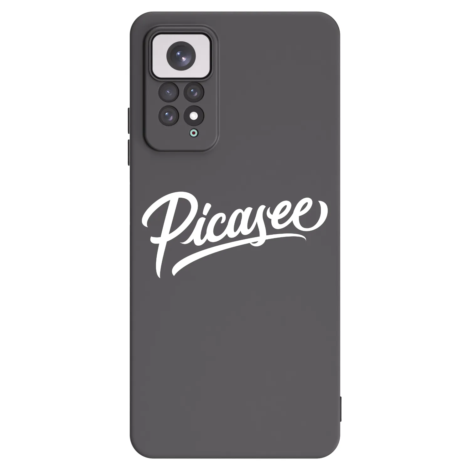 Picasee silikonowe czarne etui na Xiaomi Redmi Note 11 - Picasee - old logo - white