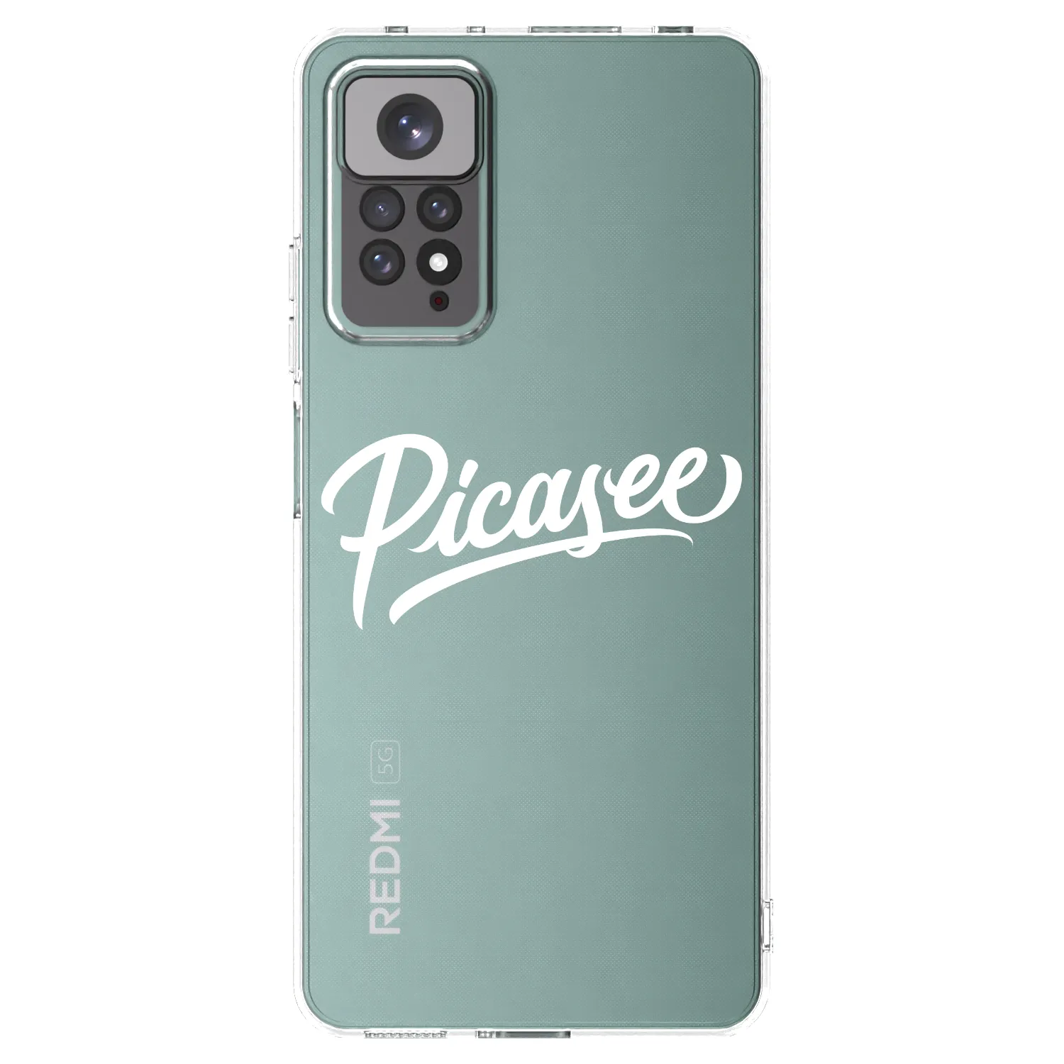 Picasee silikonowe przeźroczyste etui na Xiaomi Redmi Note 11S 4G - Picasee - old logo - white