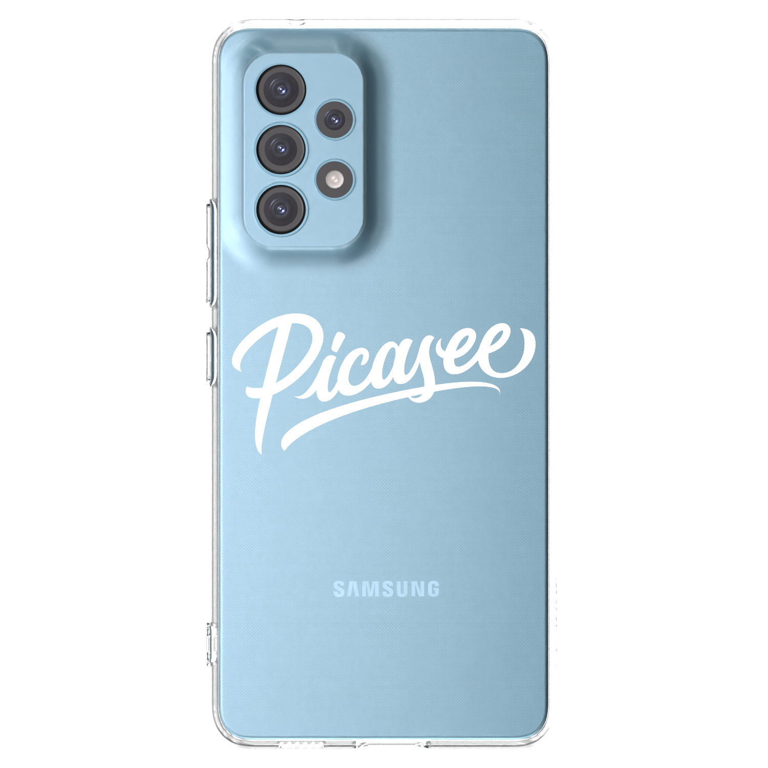 Picasee silikonowe przeźroczyste etui na Samsung Galaxy A53 5G A536 - Picasee - old logo - white