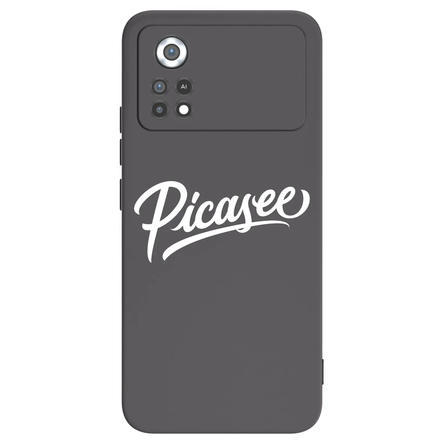 Picasee silikonowe czarne etui na Xiaomi Poco X4 Pro 5G - Picasee - old logo - white