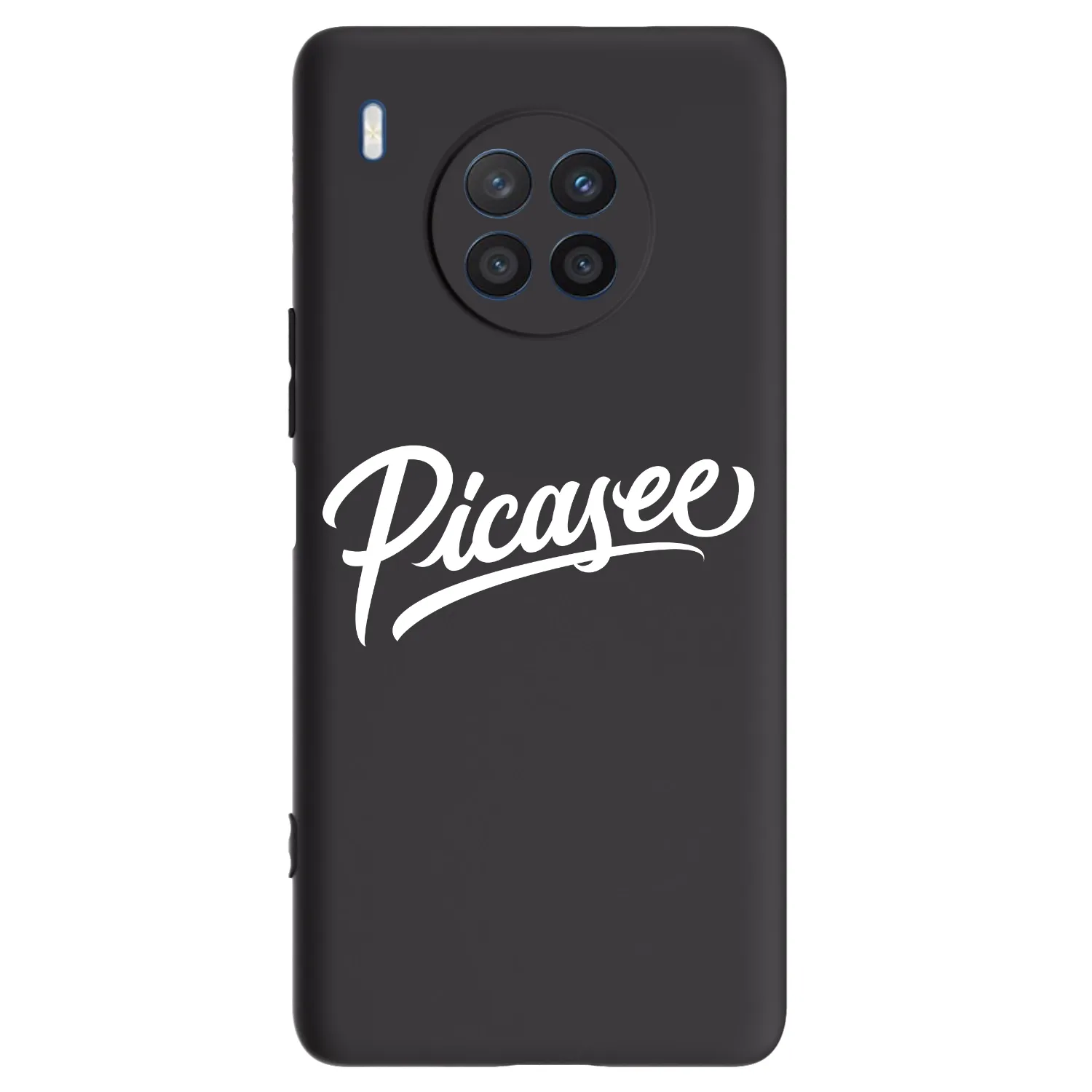 Picasee silikonowe czarne etui na Honor 50 Lite - Picasee - old logo - white