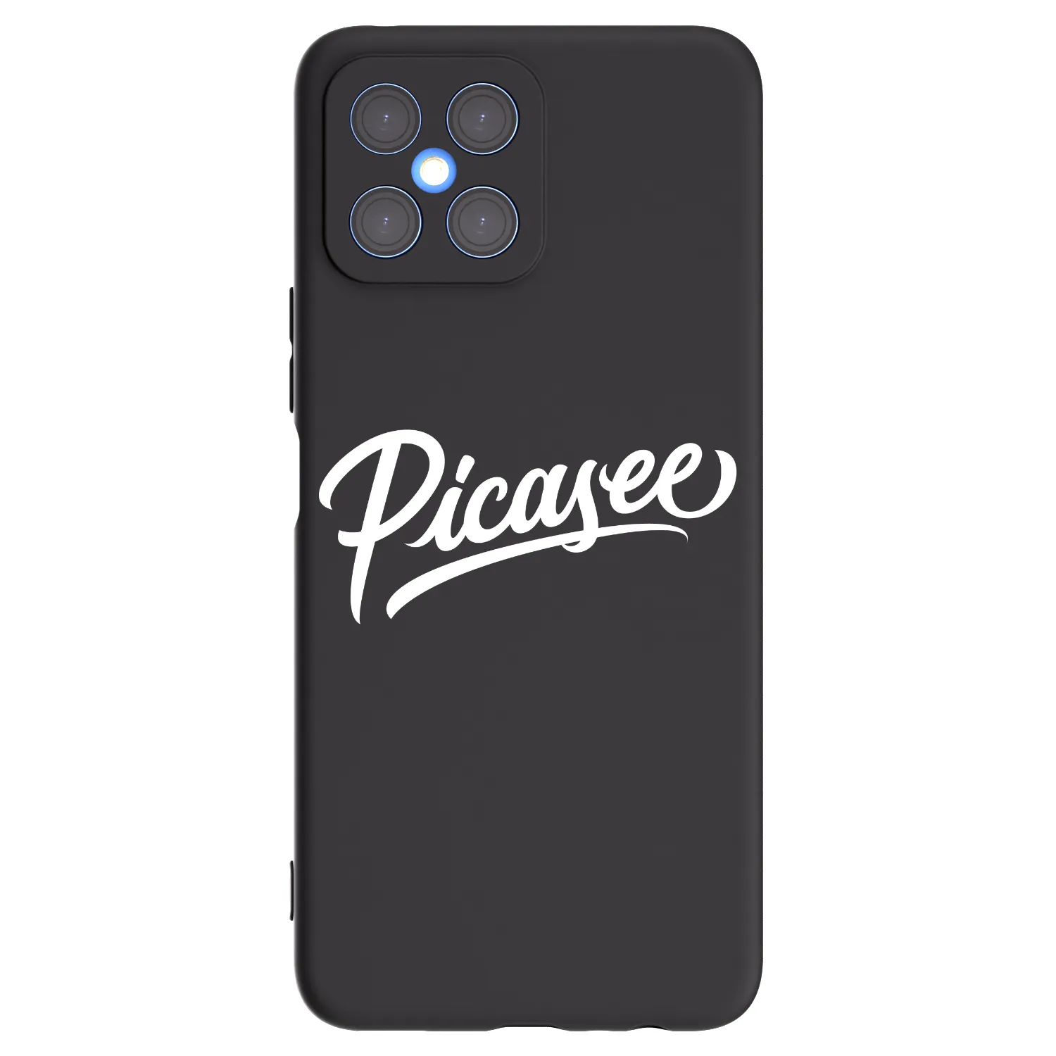 Picasee silikonowe czarne etui na Honor X8 4G - Picasee - old logo - white