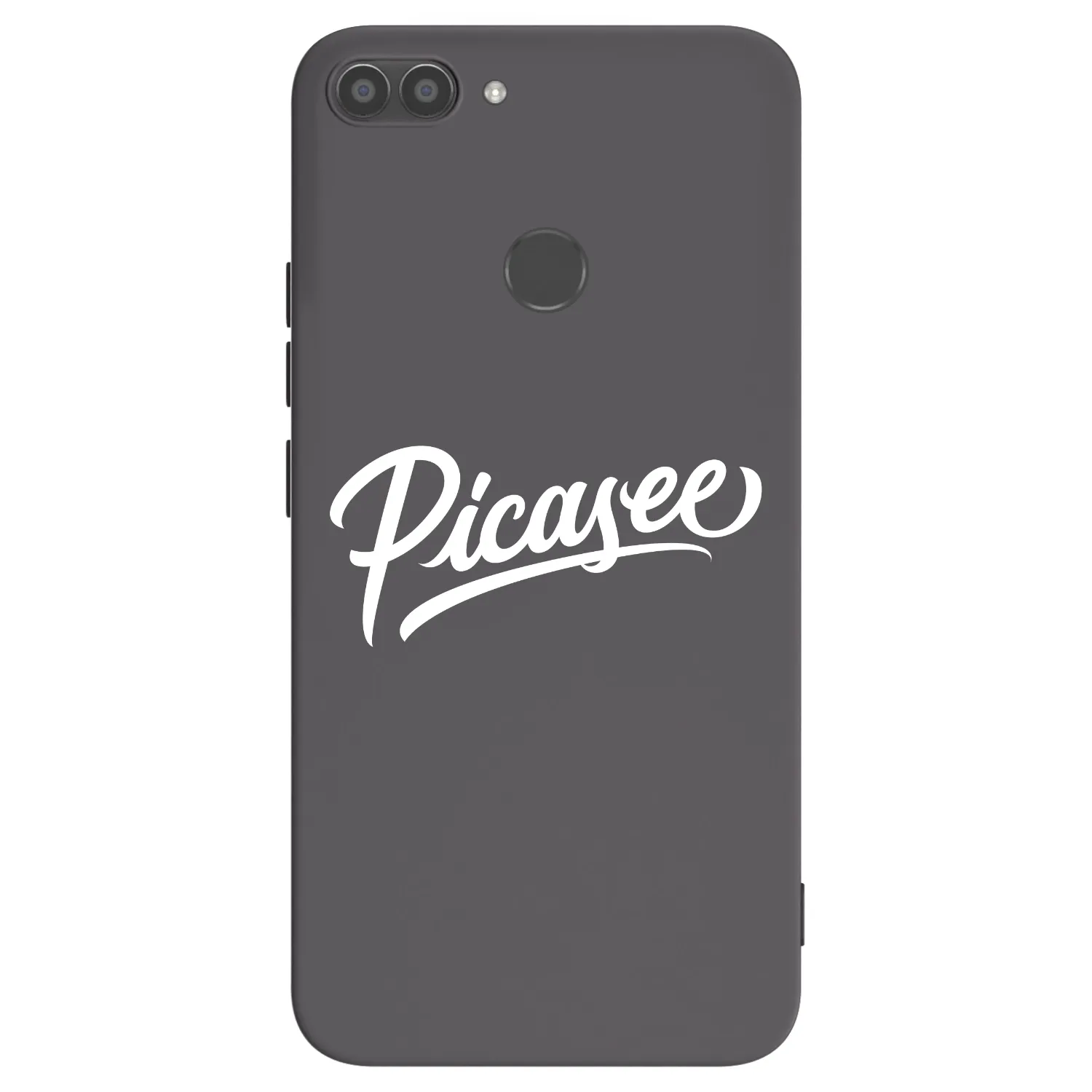 Picasee silikonowe czarne etui na Huawei P Smart - Picasee - old logo - white