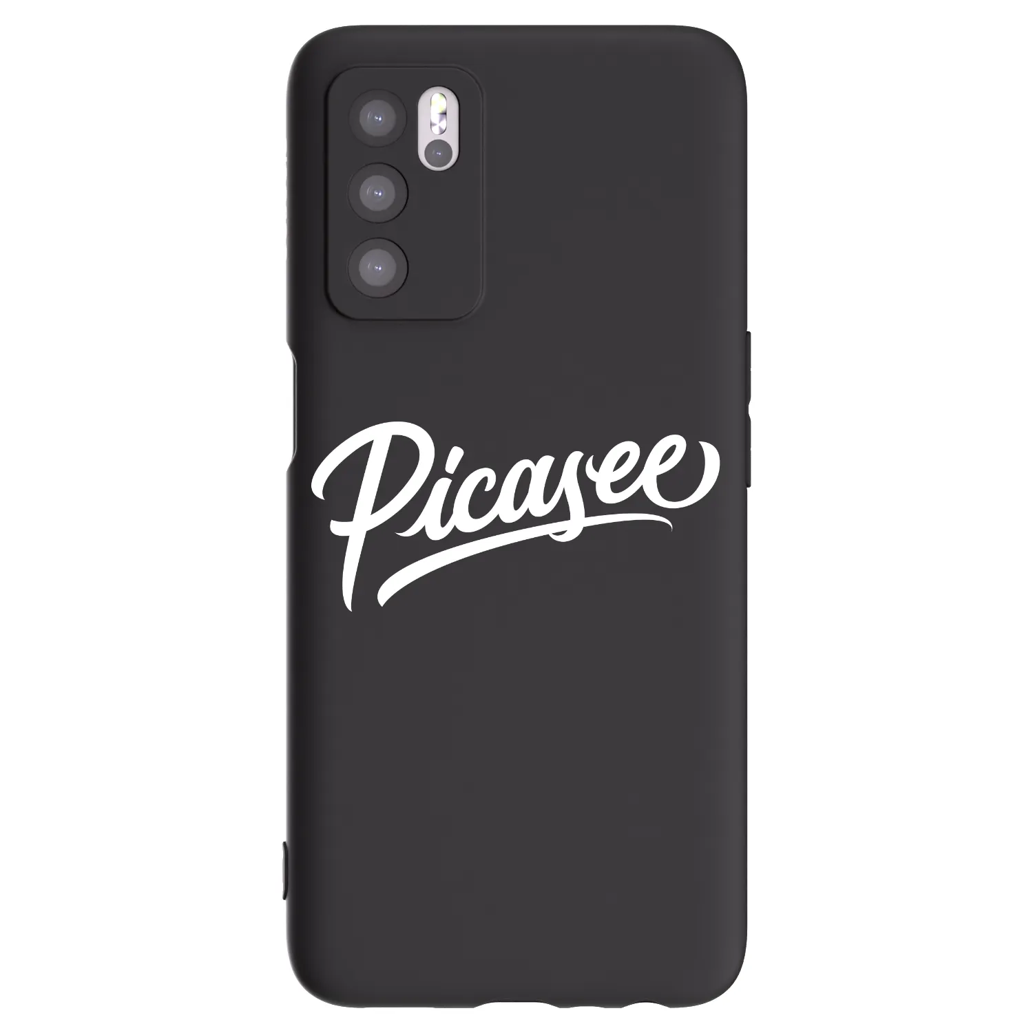 Picasee silikonowe czarne etui na OPPO A16s - Picasee - old logo - white