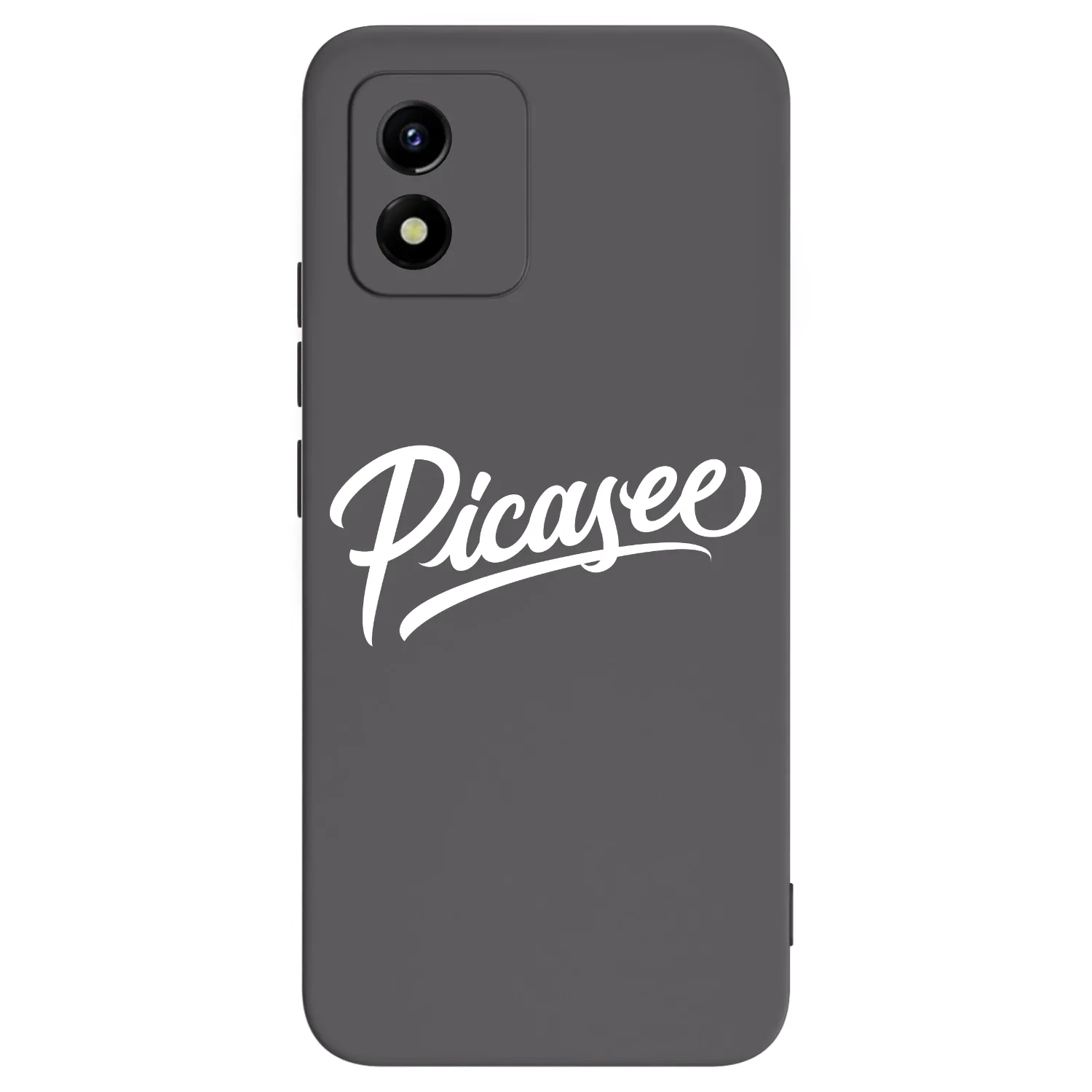 Picasee silikonowe czarne etui na Vivo Y01 - Picasee - old logo - white