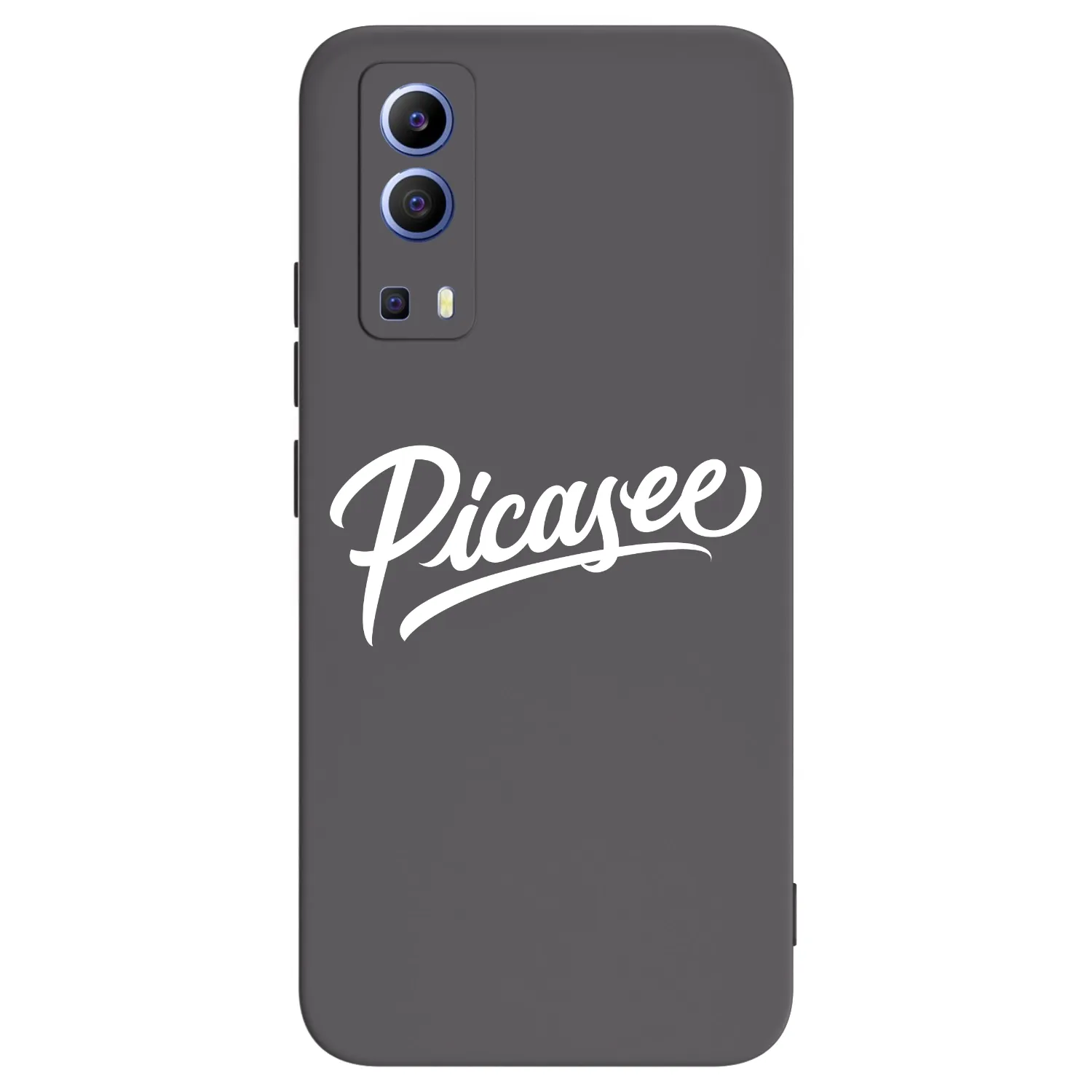 Picasee silikonowe czarne etui na Vivo Y52 5G - Picasee - old logo - white