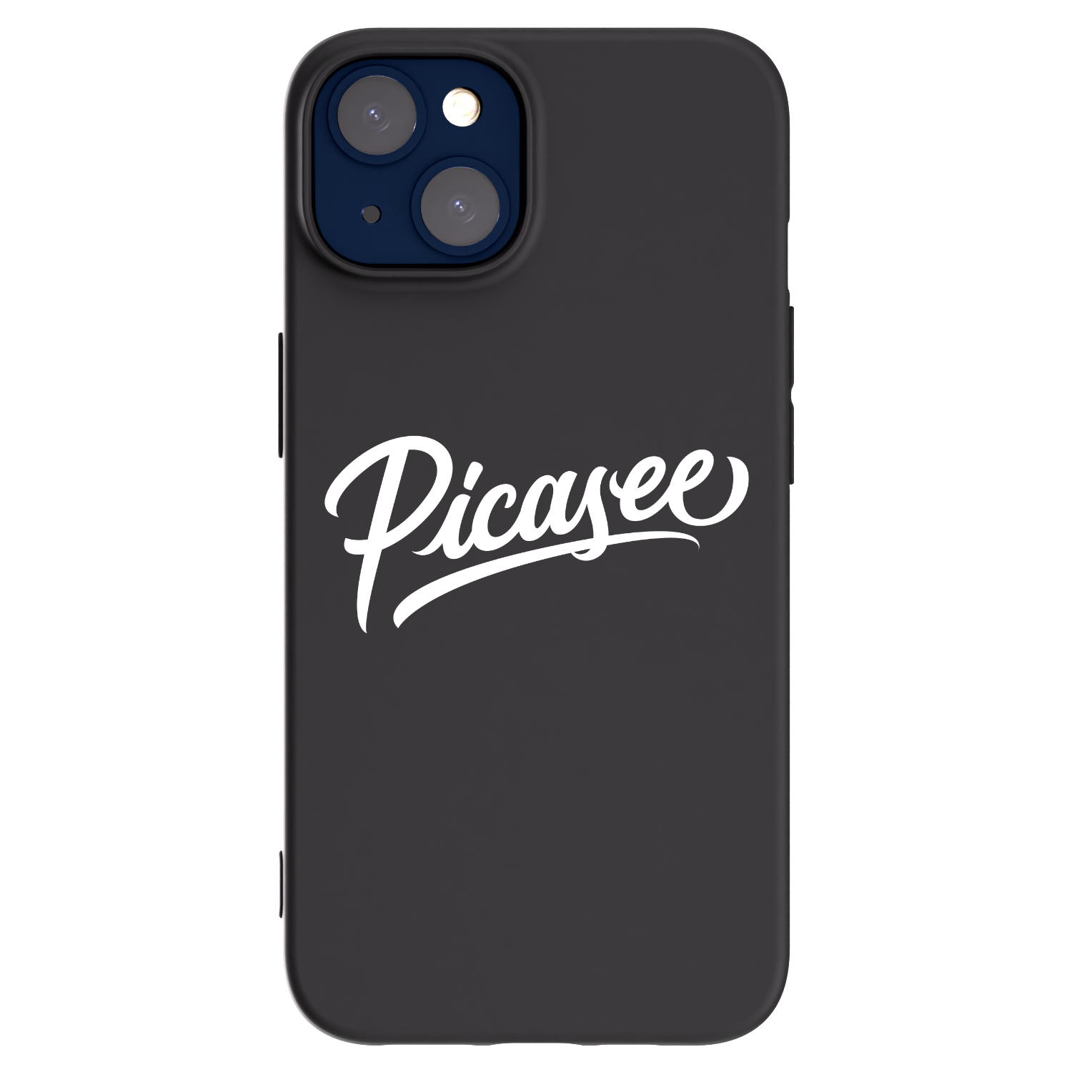 Picasee silikonowe czarne etui na Apple iPhone 14 - Picasee - old logo - white