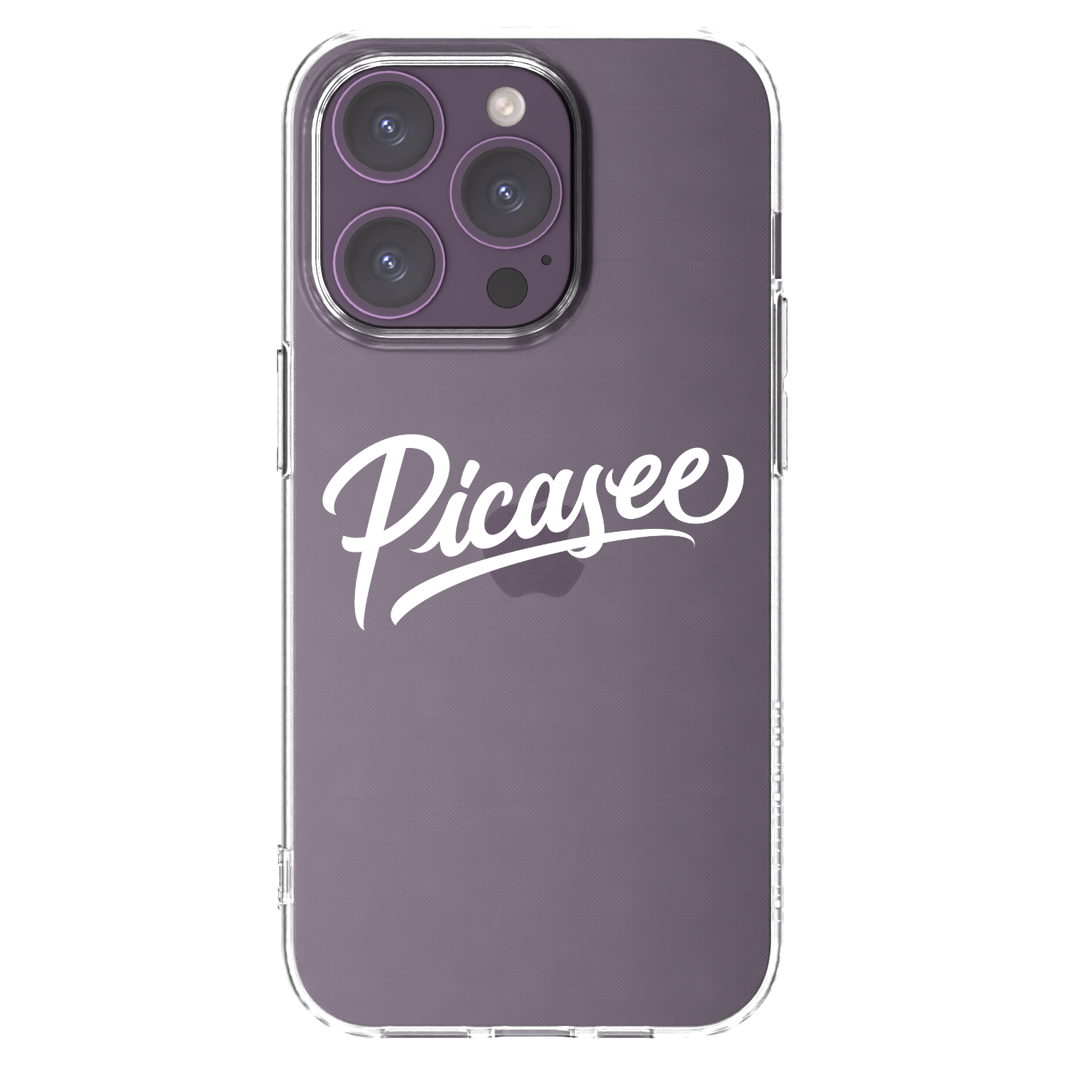 Picasee silikonowe przeźroczyste etui na Apple iPhone 14 Pro - Picasee - old logo - white