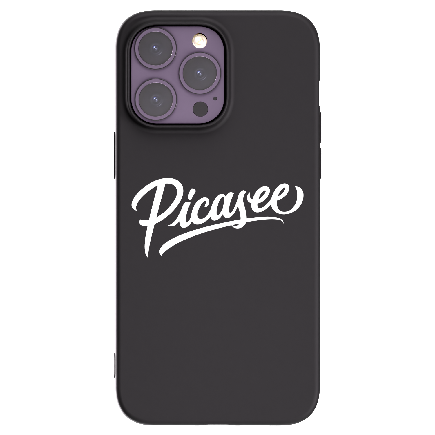 Picasee silikonowe czarne etui na Apple iPhone 14 Pro Max - Picasee - old logo - white