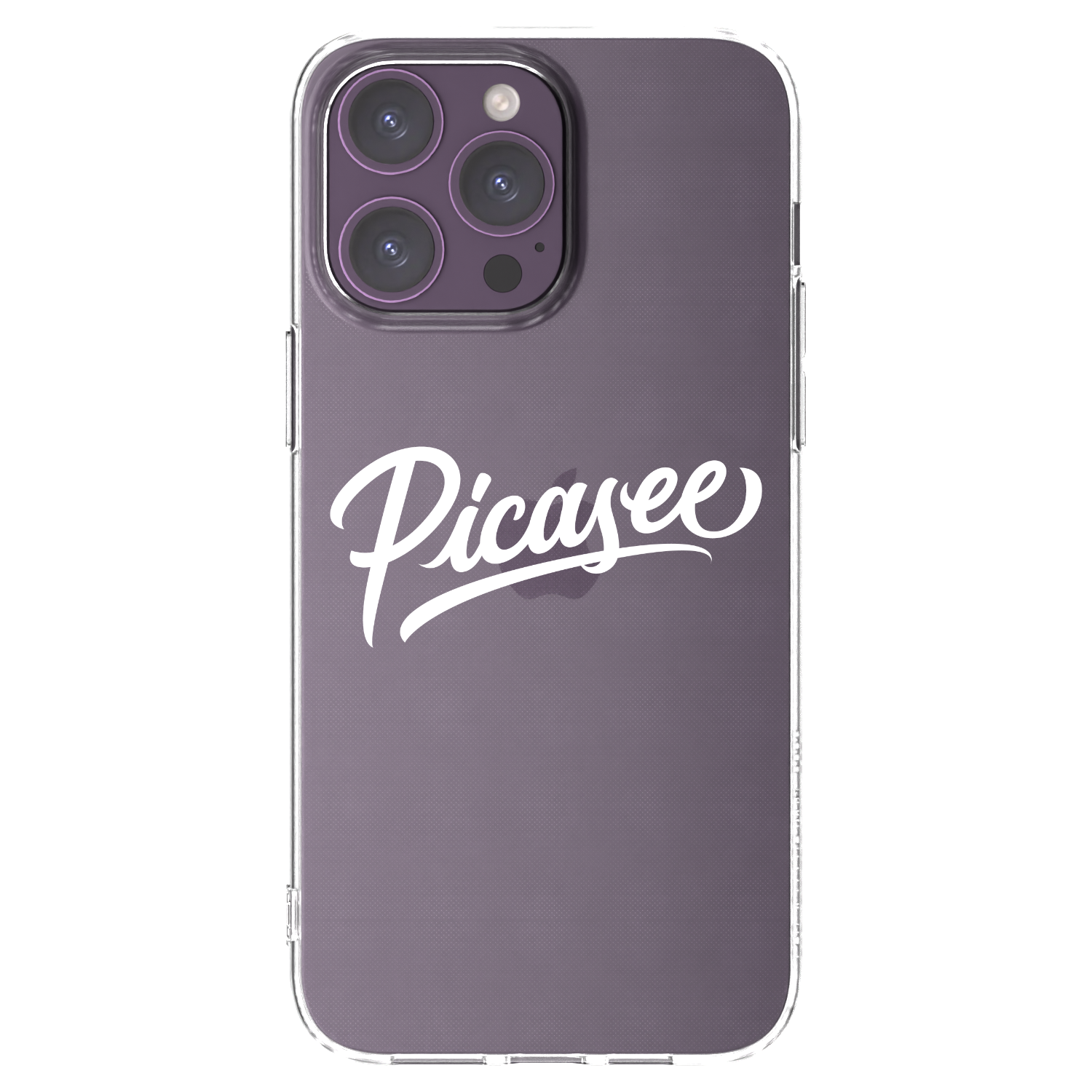 Picasee silikonowe przeźroczyste etui na Apple iPhone 14 Pro Max - Picasee - old logo - white