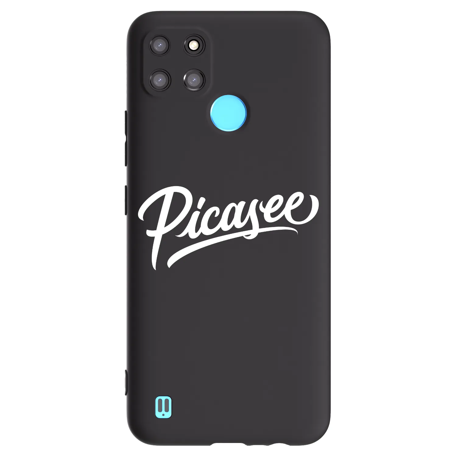 Picasee silikonowe czarne etui na Realme C21Y - Picasee - old logo - white