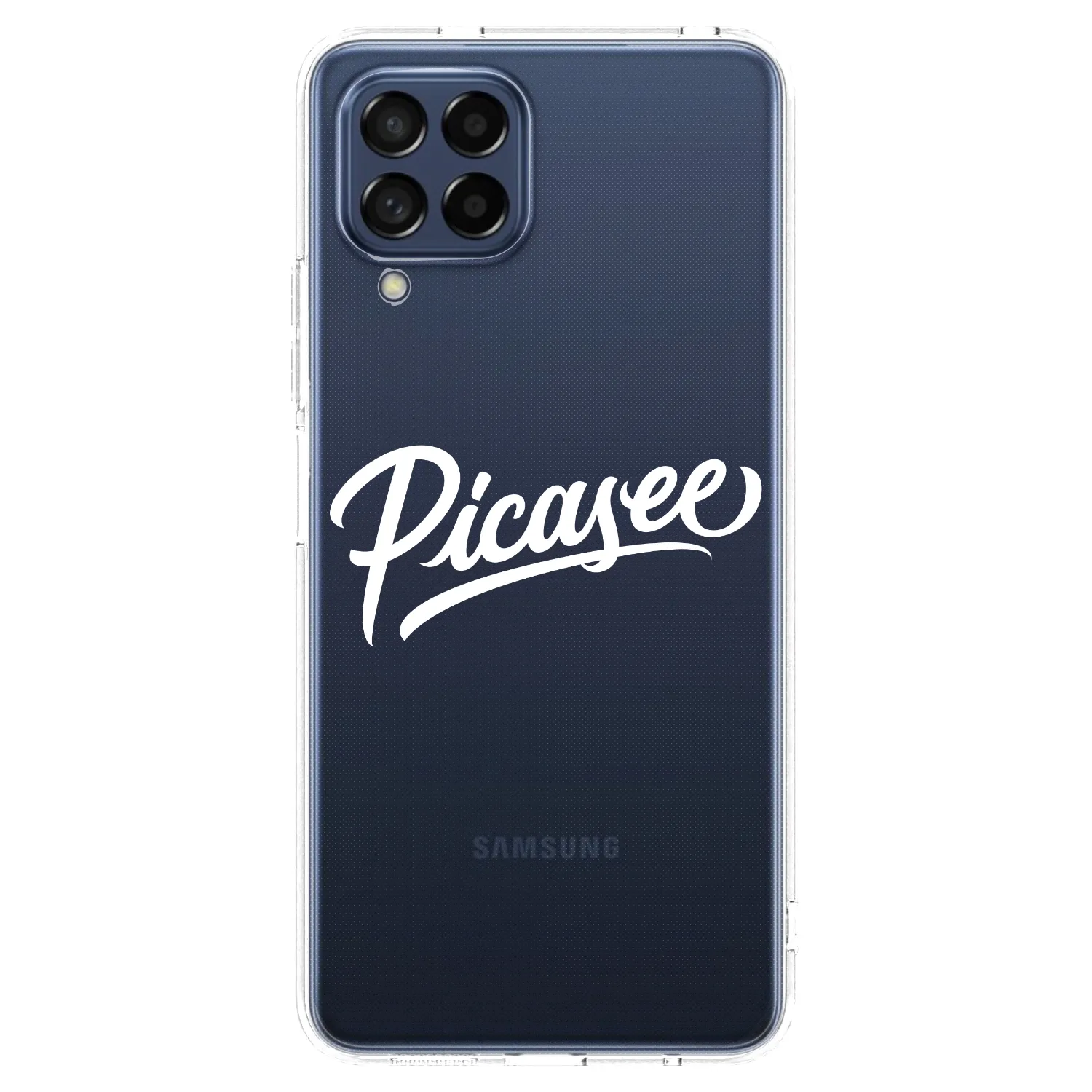 Picasee silikonowe przeźroczyste etui na Samsung Galaxy M53 5G - Picasee - old logo - white