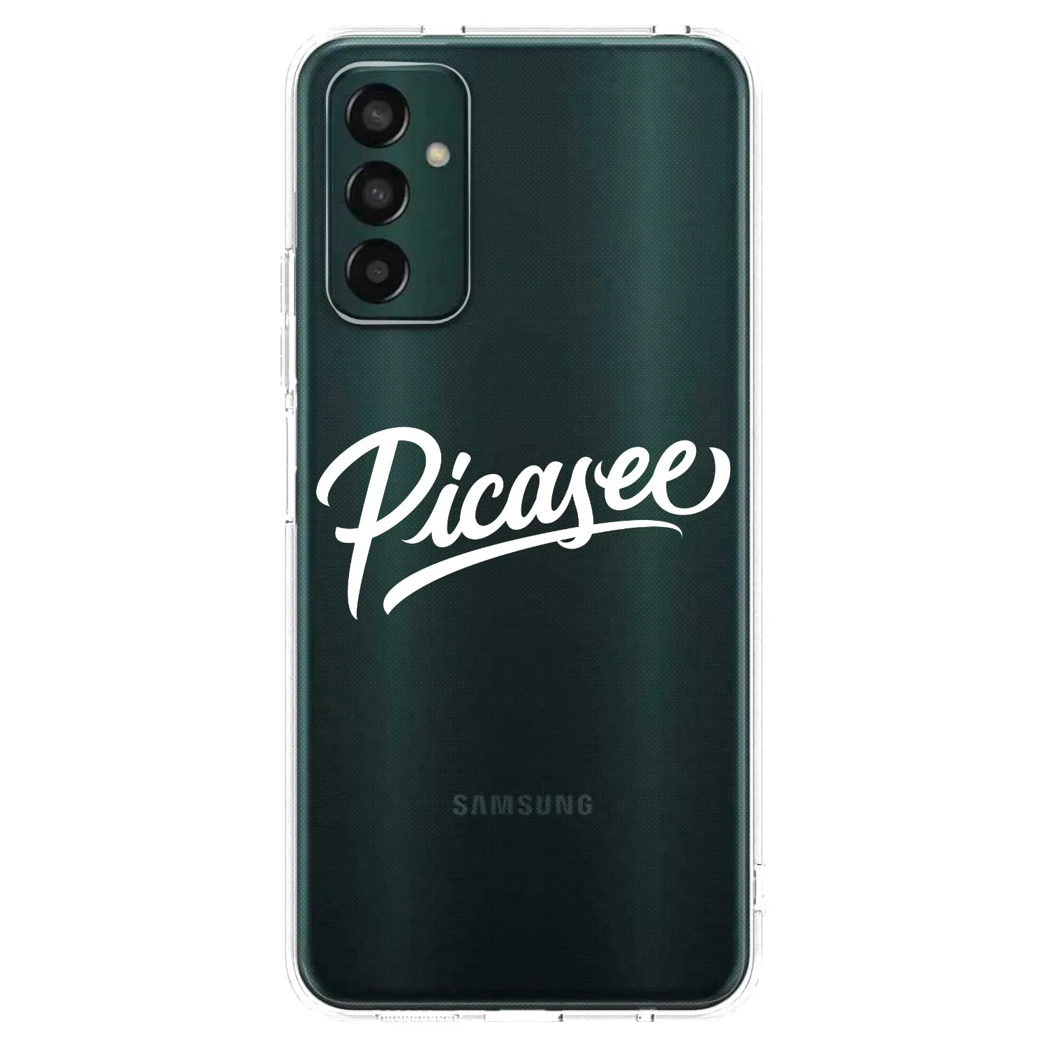 Picasee silikonowe przeźroczyste etui na Samsung Galaxy M13 M135F - Picasee - old logo - white