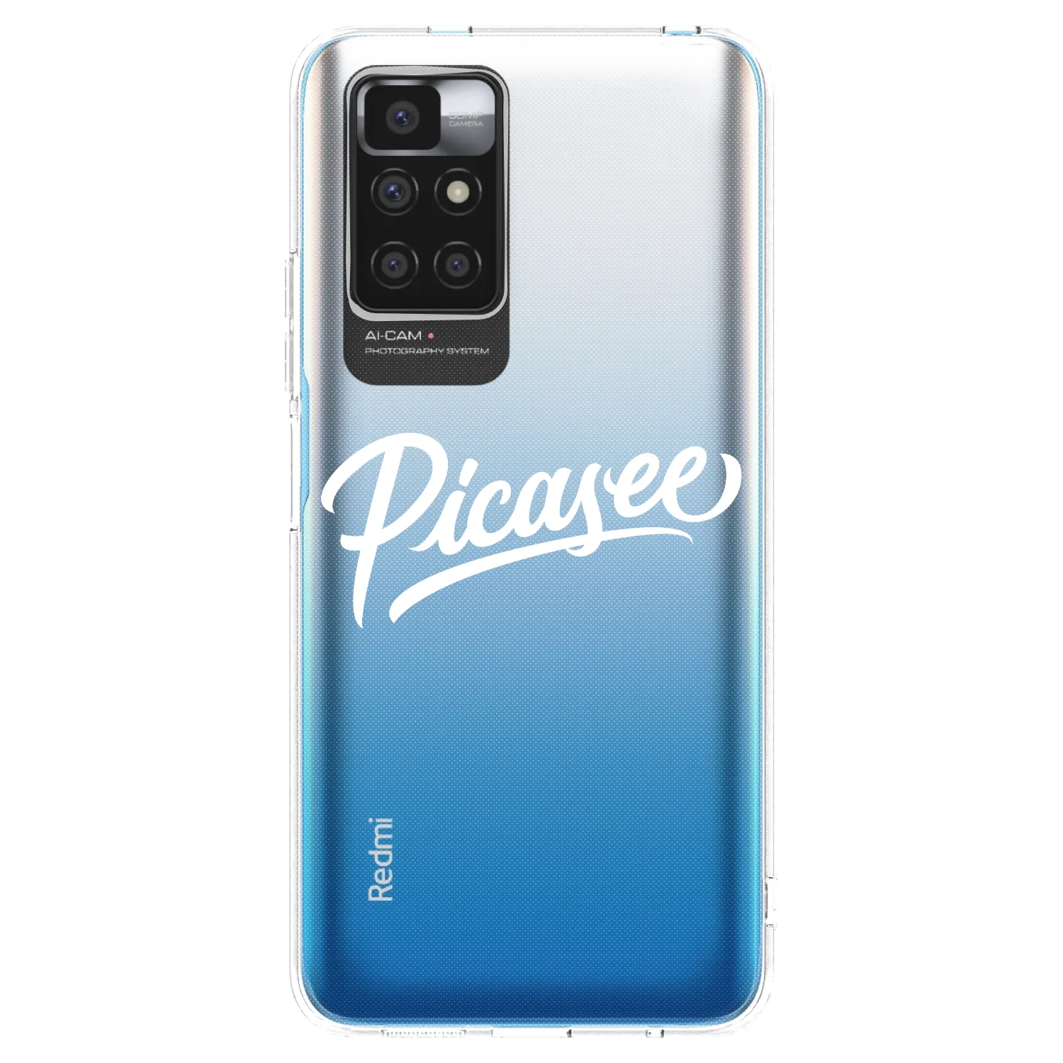 Picasee silikonowe przeźroczyste etui na Xiaomi Redmi 10 (2022) - Picasee - old logo - white