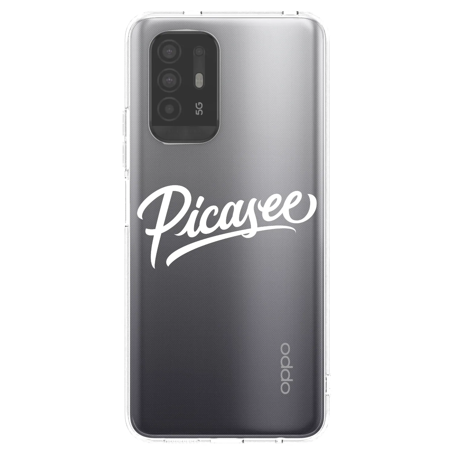 Picasee silikonowe przeźroczyste etui na OPPO A94 5G - Picasee - old logo - white