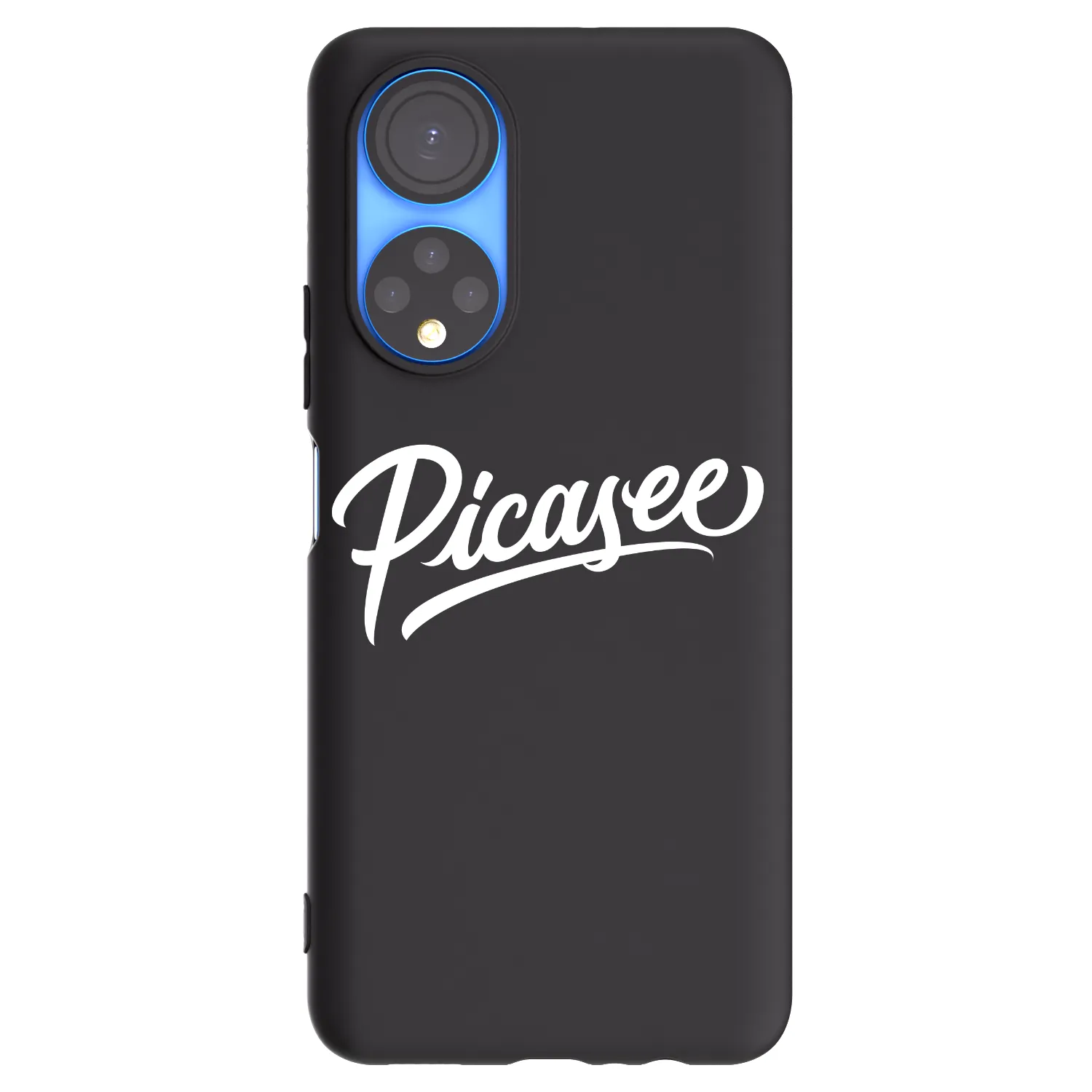 Picasee silikonowe czarne etui na Honor X7 - Picasee - old logo - white