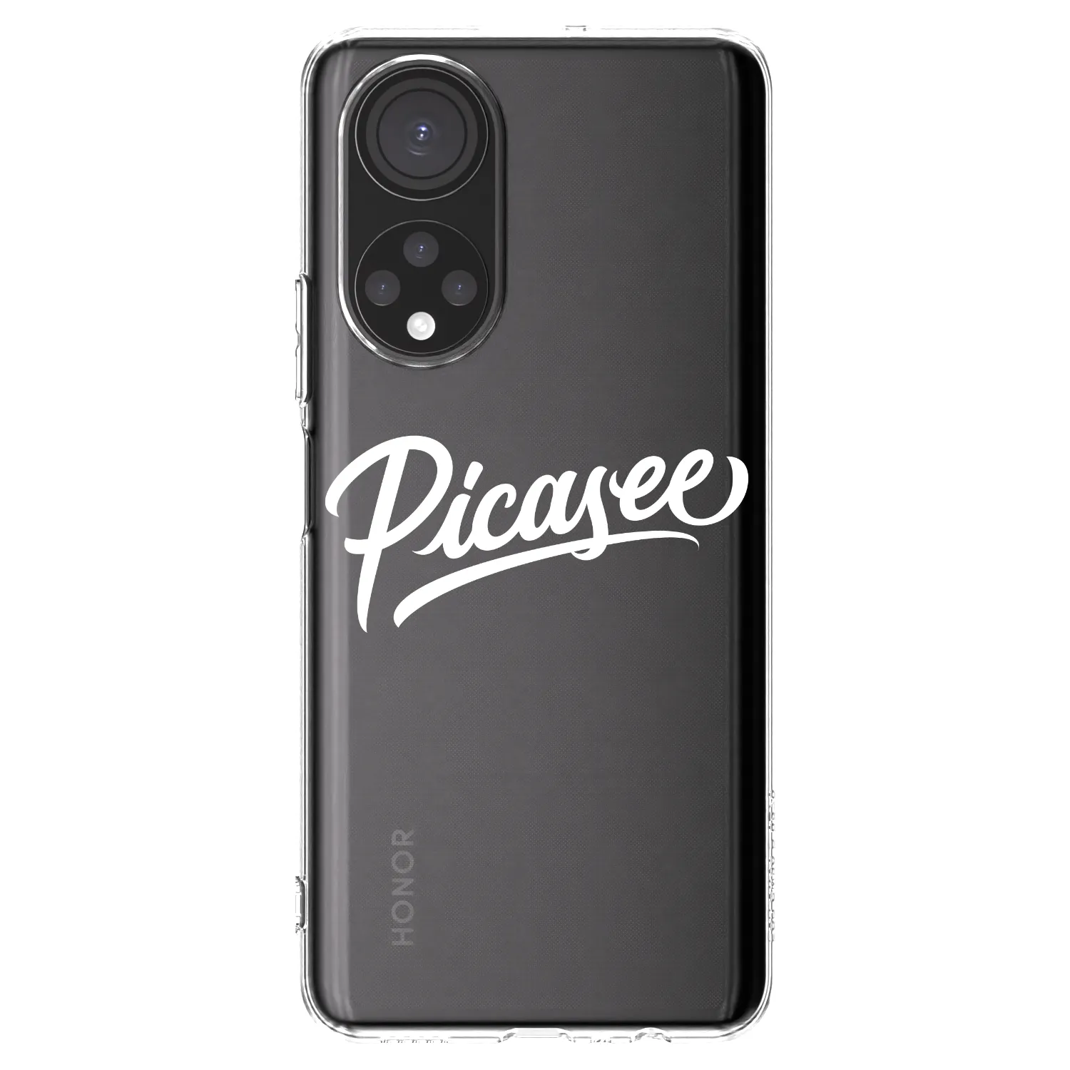 Picasee silikonowe przeźroczyste etui na Honor X7 - Picasee - old logo - white