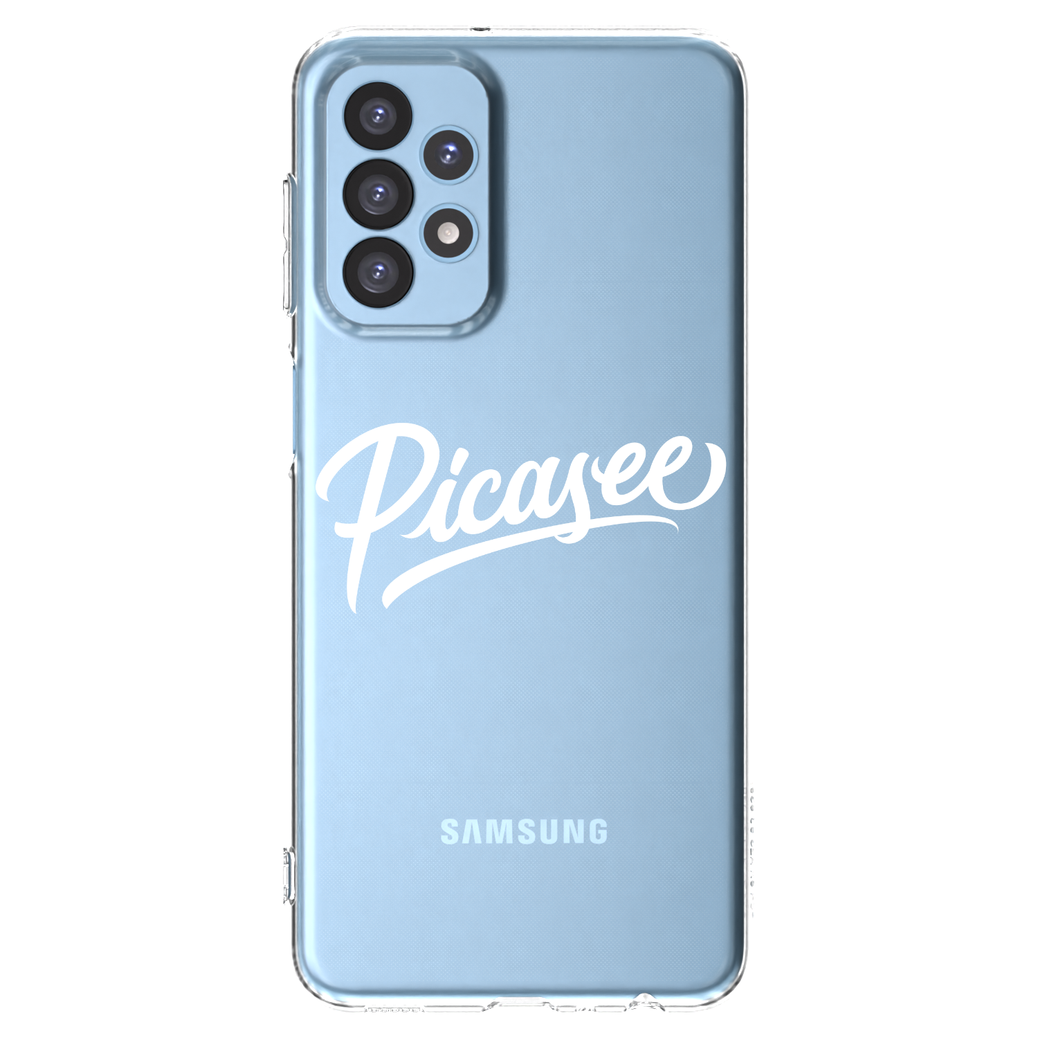 Picasee silikonowe przeźroczyste etui na Samsung Galaxy A23 A235F 4G - Picasee - old logo - white