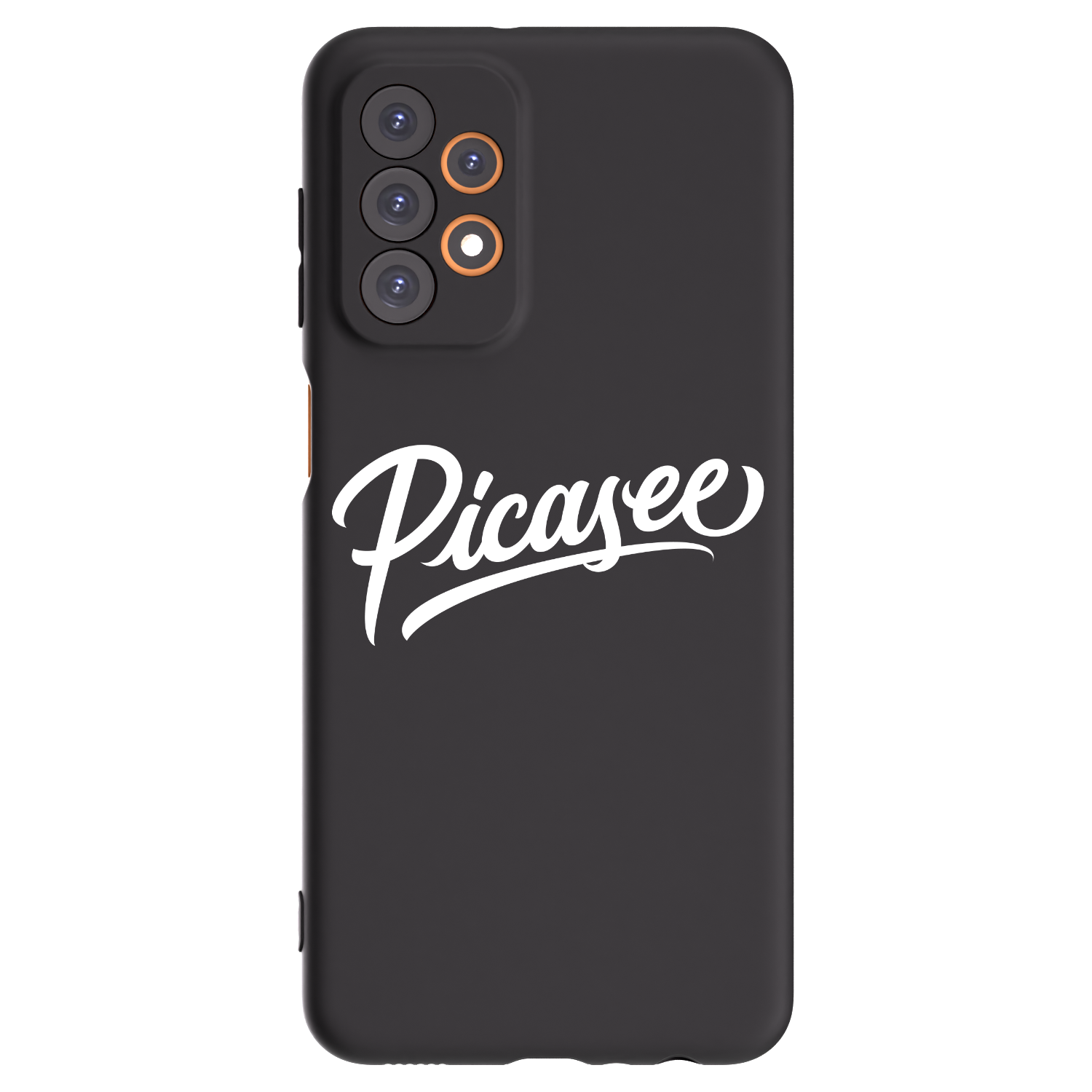 Picasee silikonowe czarne etui na Samsung Galaxy A23 A236B 5G - Picasee - old logo - white
