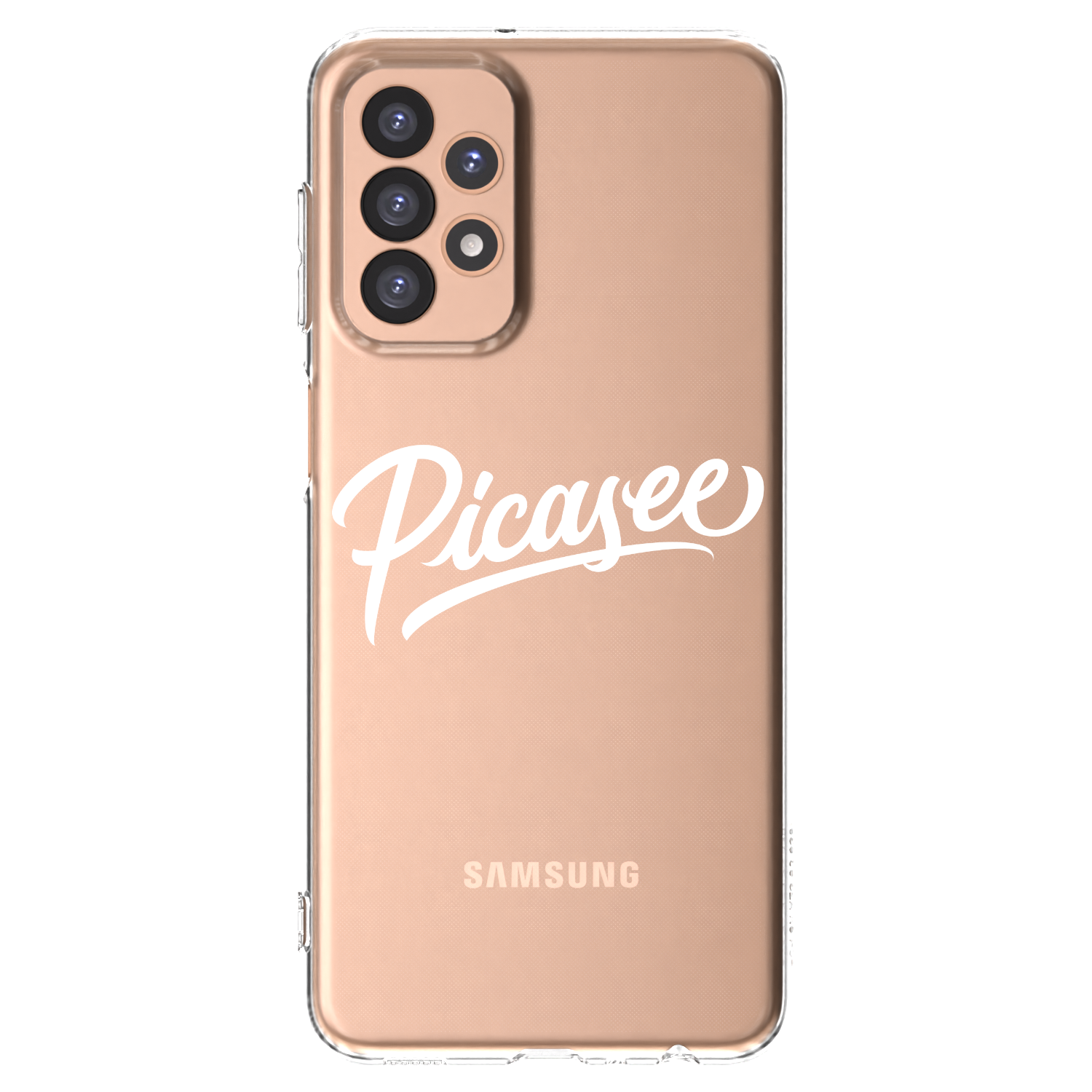 Picasee silikonowe przeźroczyste etui na Samsung Galaxy A23 A236B 5G - Picasee - old logo - white
