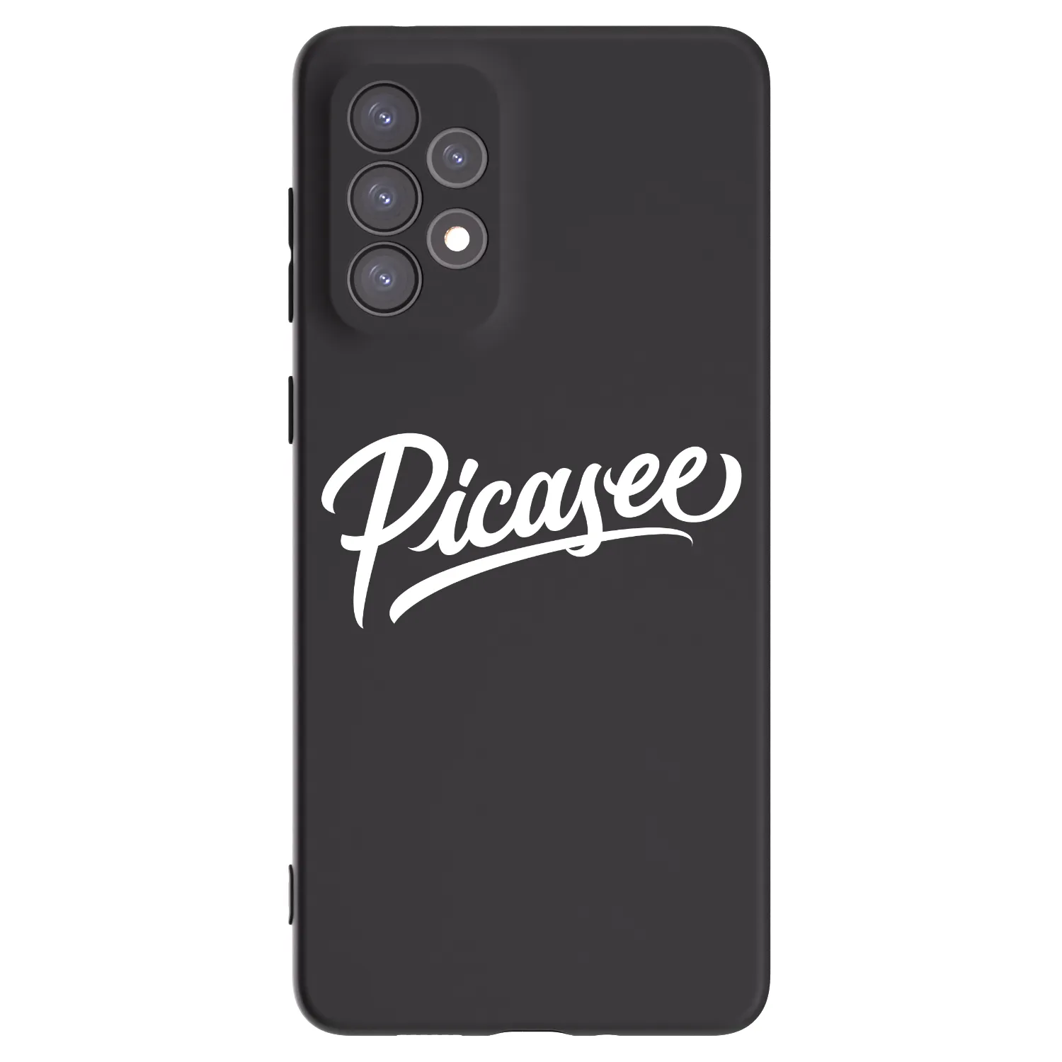 Picasee silikonowe czarne etui na Samsung Galaxy A73 5G - Picasee - old logo - white
