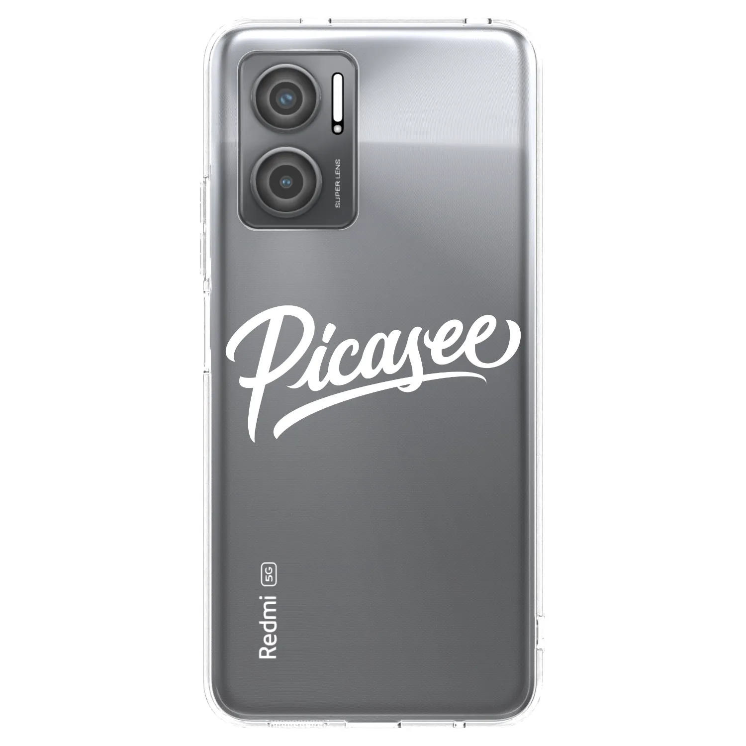 Picasee silikonowe przeźroczyste etui na Xiaomi Redmi 10 5G - Picasee - old logo - white