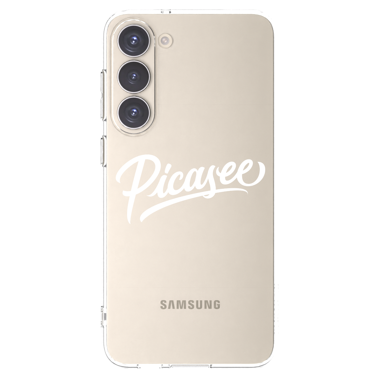 Picasee silikonowe przeźroczyste etui na Samsung Galaxy S23+ 5G - Picasee - old logo - white