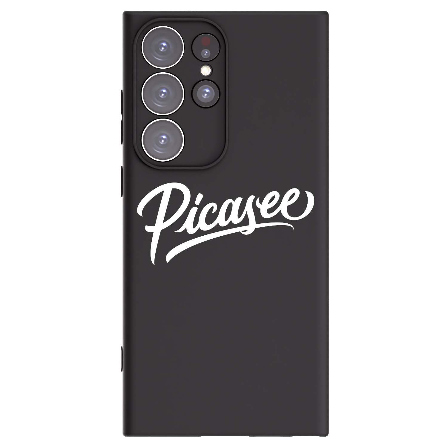 Picasee silikonowe czarne etui na Samsung Galaxy S23 Ultra 5G - Picasee - old logo - white