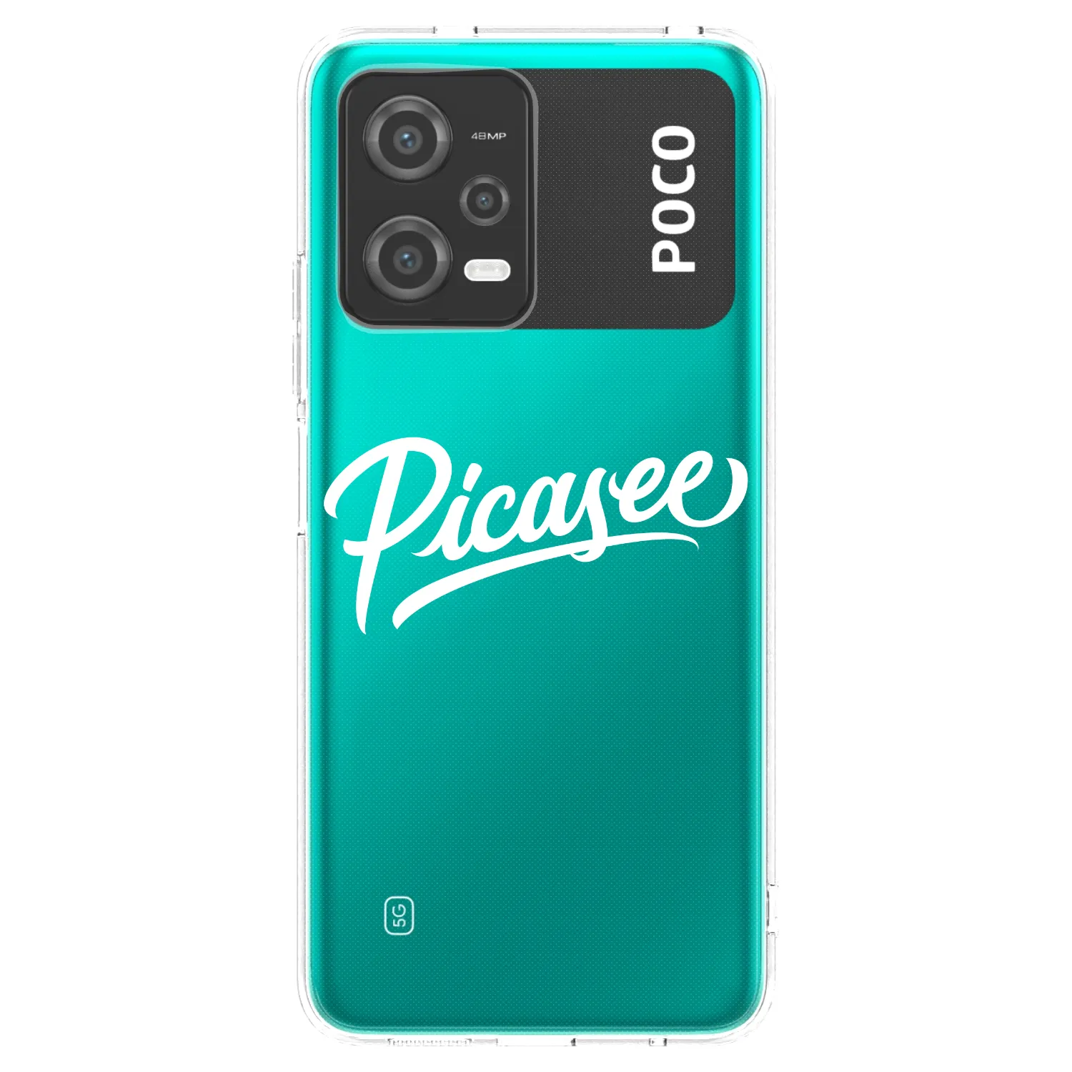 Picasee silikonowe przeźroczyste etui na Xiaomi Poco X5 - Picasee - old logo - white