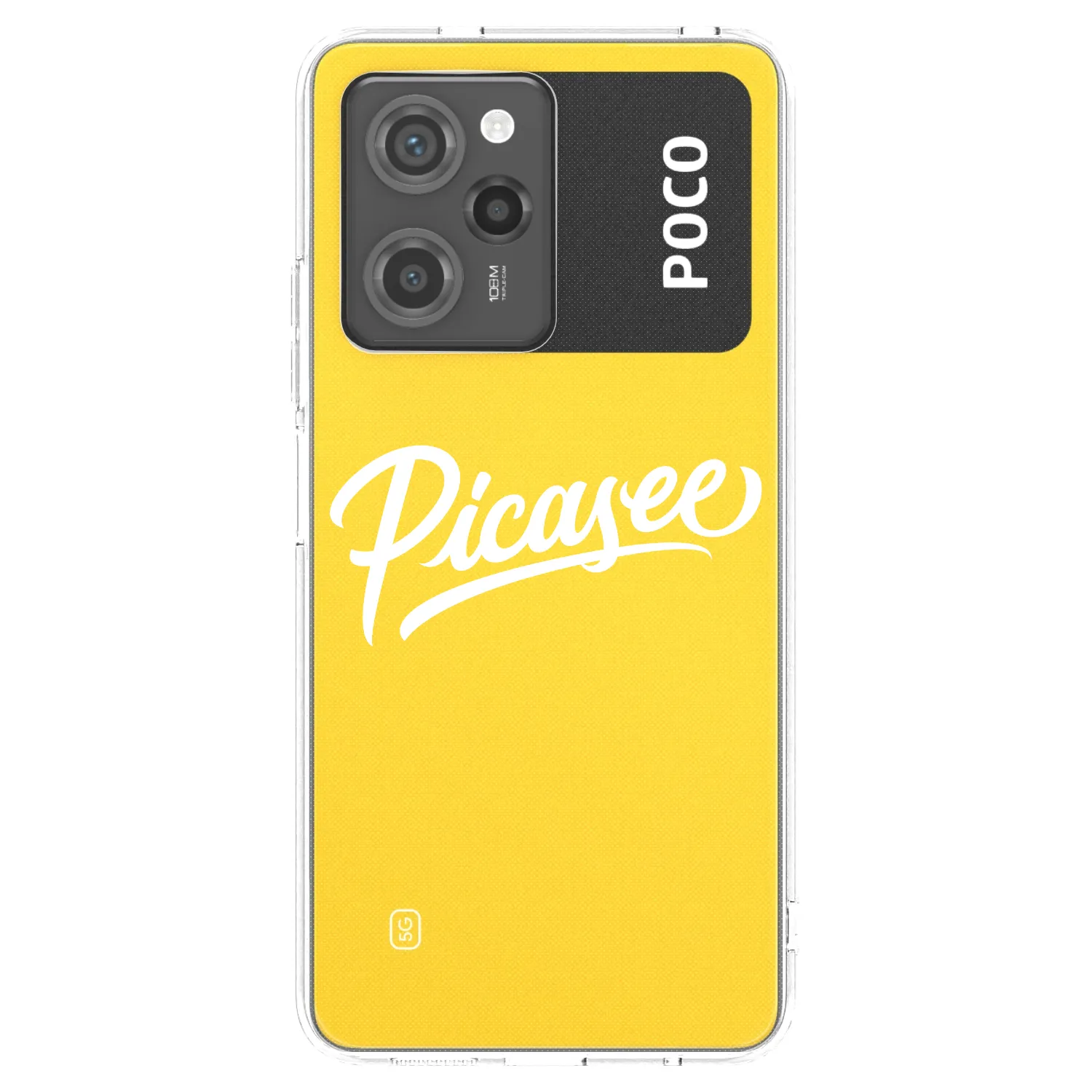 Picasee silikonowe czarne etui na Xiaomi Poco X5 Pro - Picasee - old logo - white
