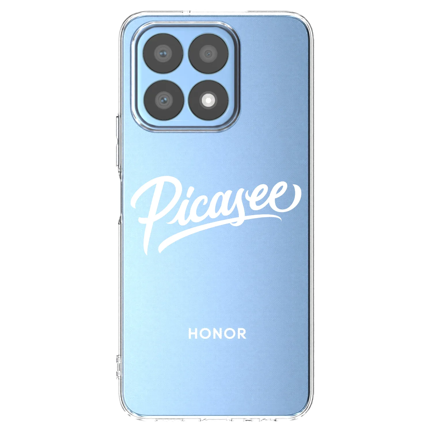 Picasee silikonowe przeźroczyste etui na Honor X8a - Picasee - old logo - white